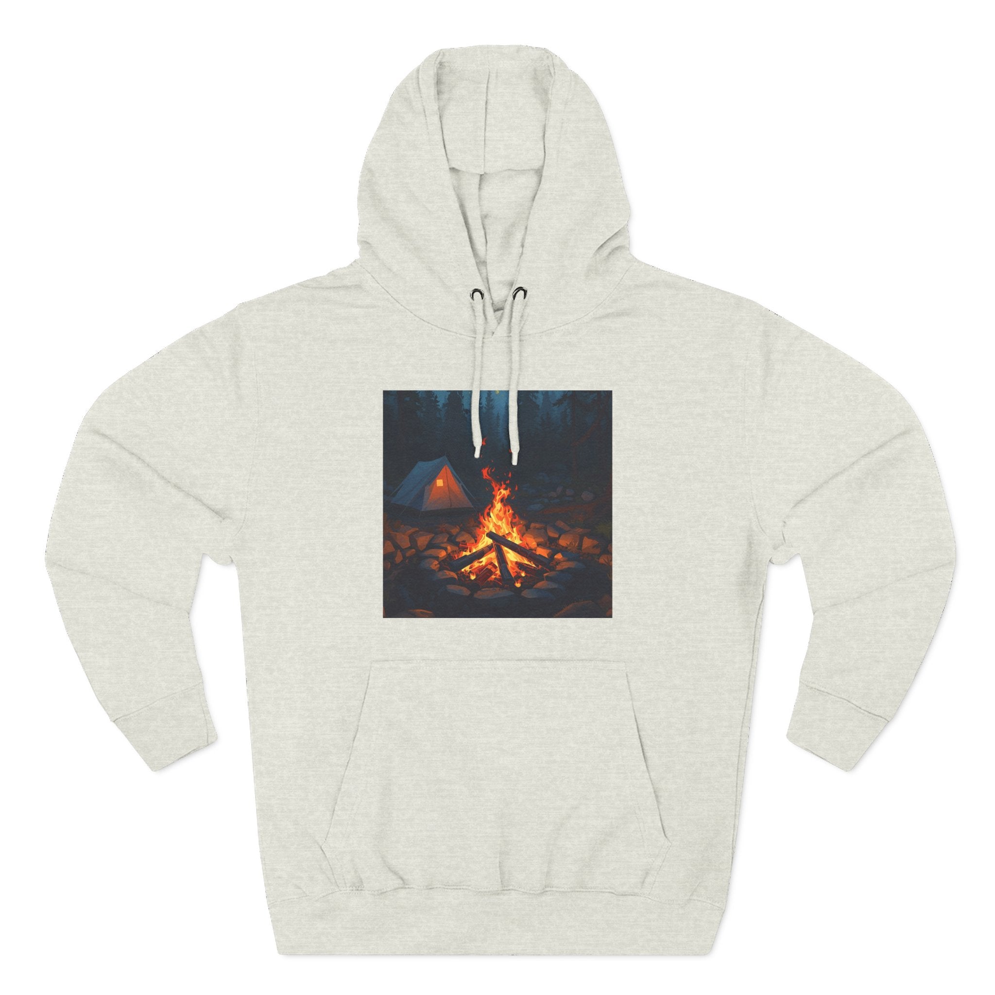 Cozy Campfire Fleece Hoodie, Outdoor Adventure Sweatshirt, Camping Gift, Warm Hoodie, Nature Lover Apparel