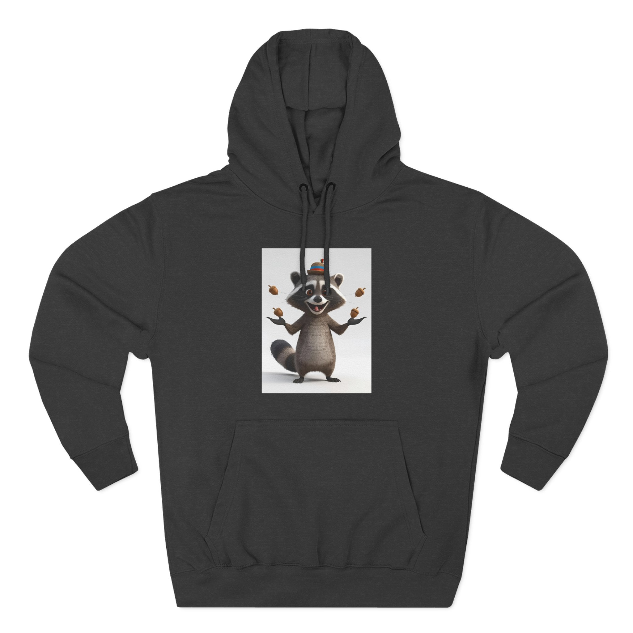 Raccoon Three-Panel Fleece Hoodie
