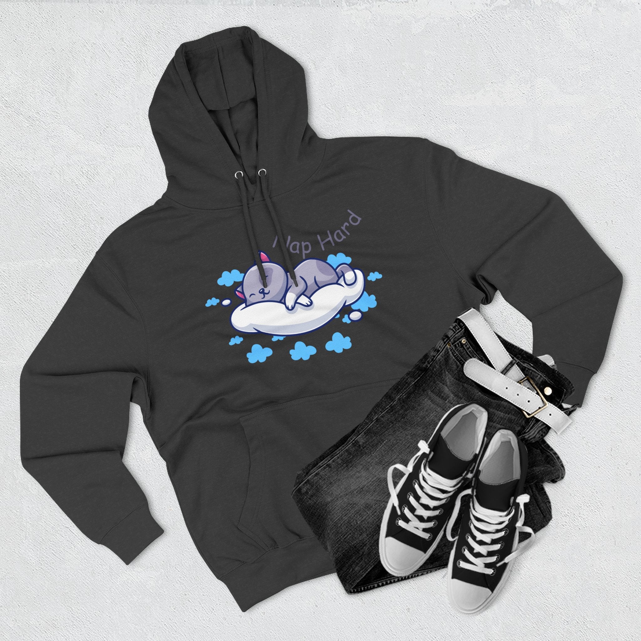 Cozy Cat Nap Hoodie - Perfect for Pet Lovers, Chill Days, Cozy Nights, Birthday Gift, Cat Pajama
