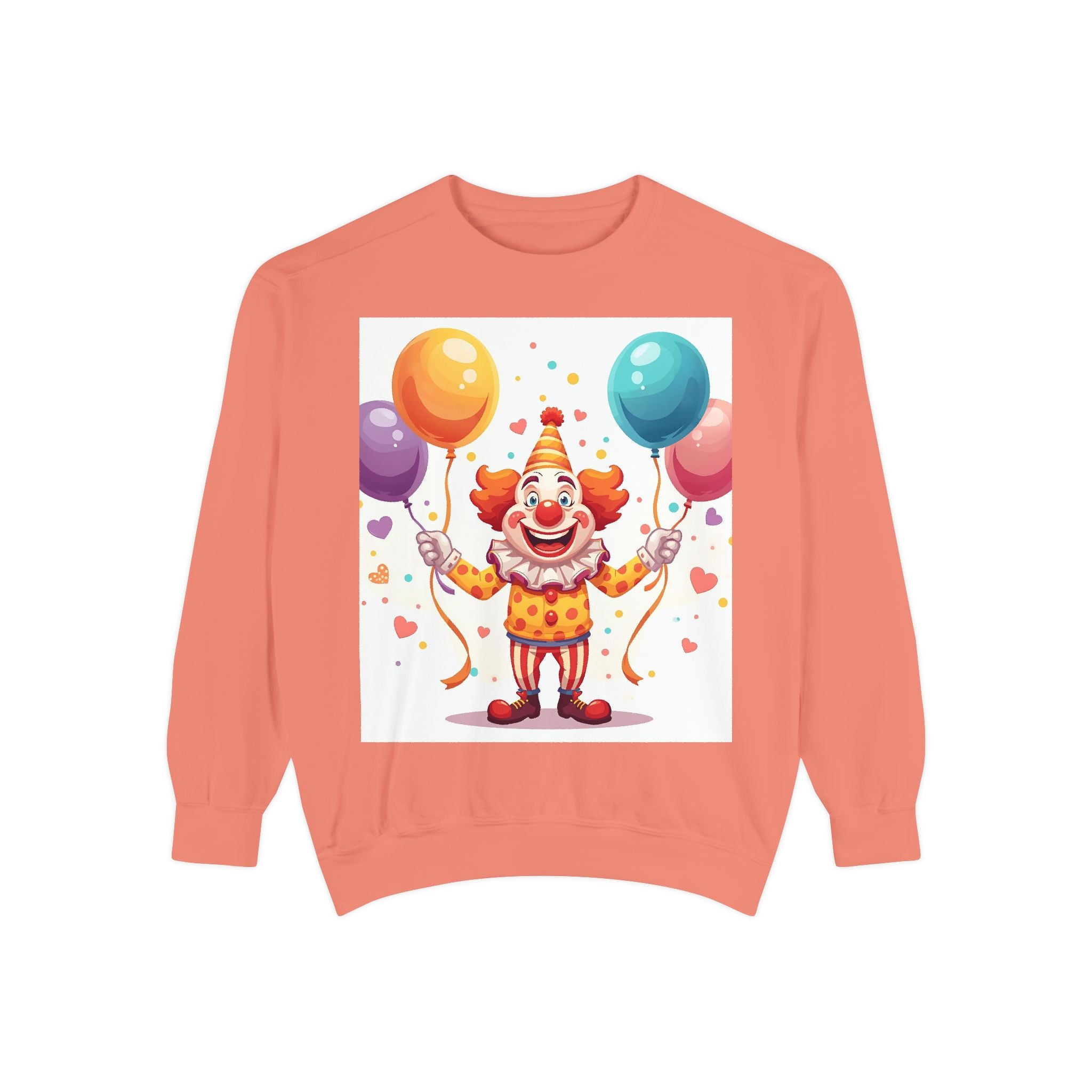 Funny Clown Unisex Garment-Dyed Sweatshirt