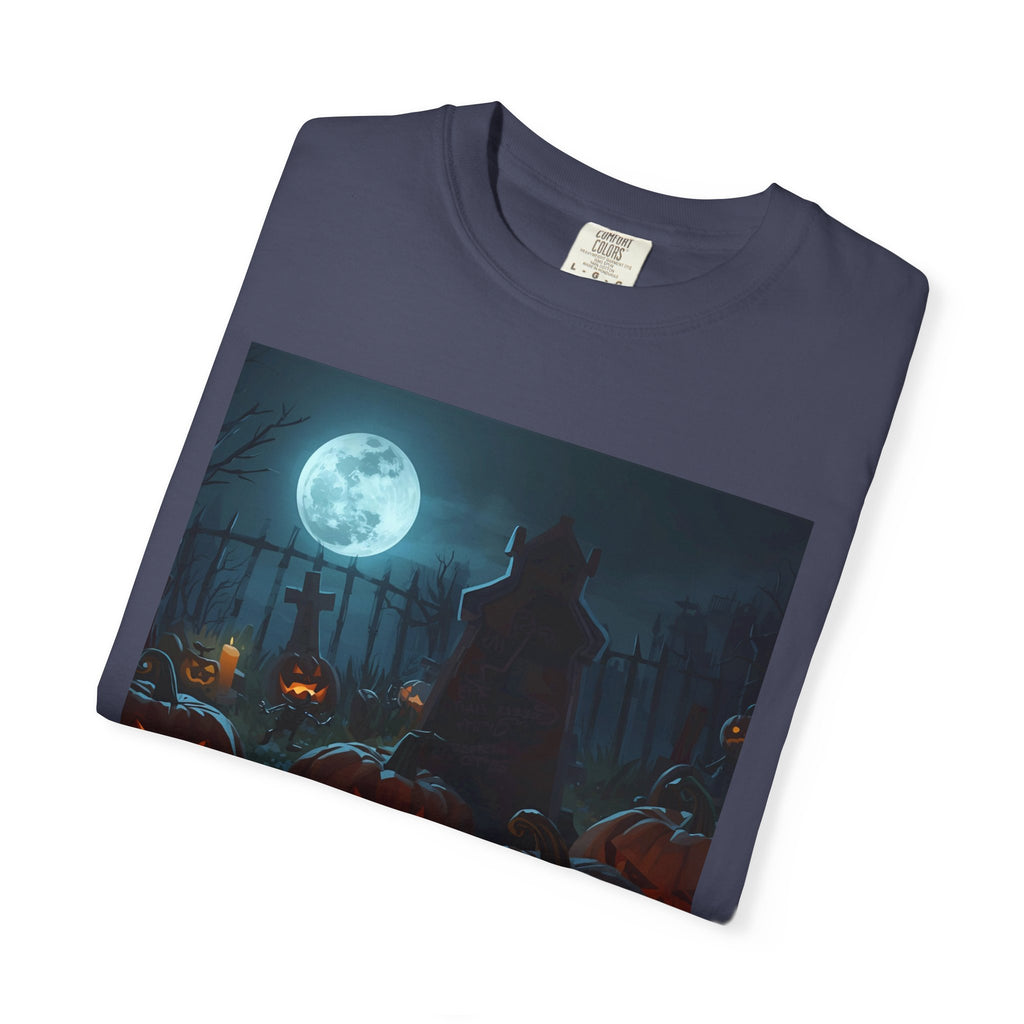 Scary Halloween Pumpkin Unisex Garment-Dyed T-shirt