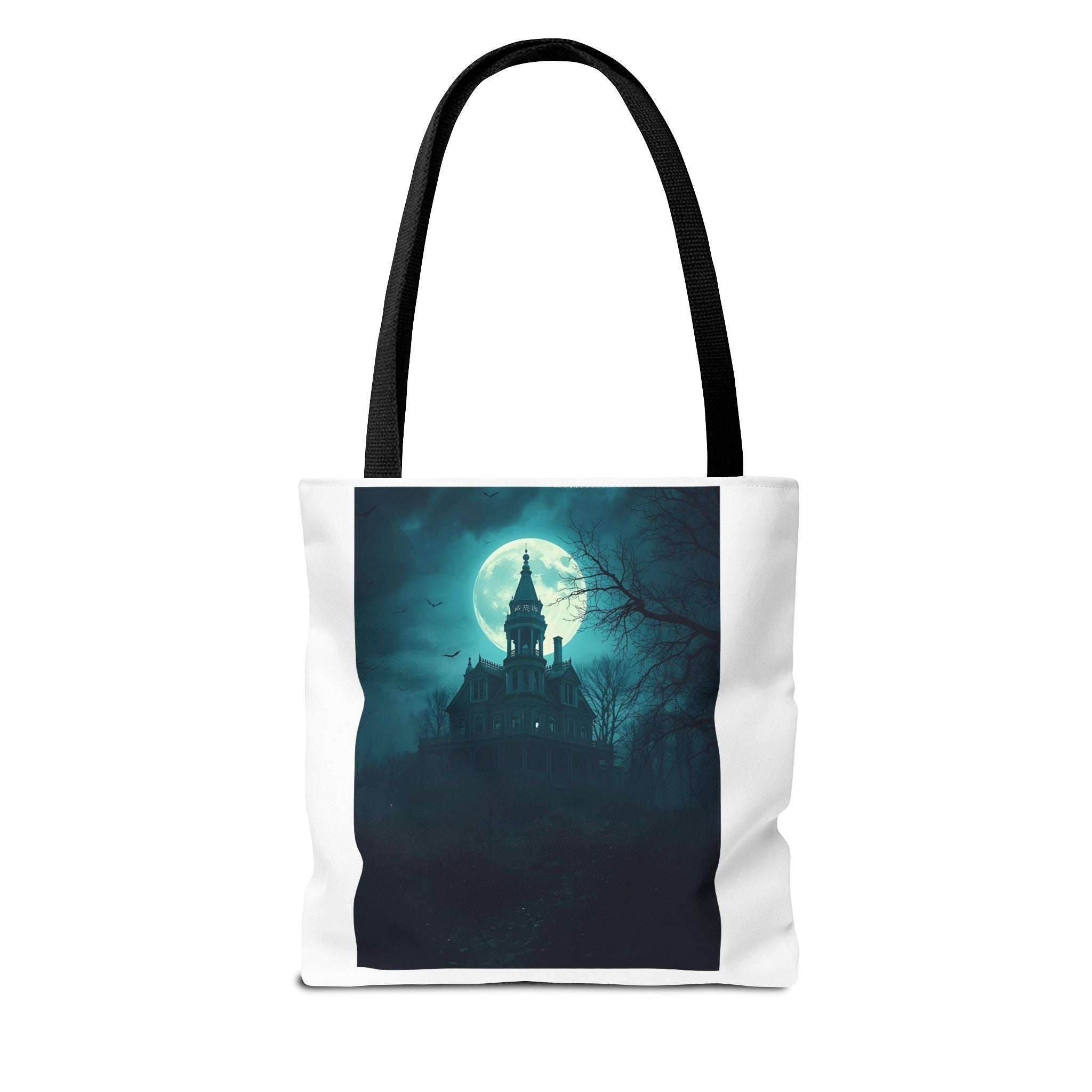 Haunting Moonlight Tote Bag, Gothic Halloween Bag, Spooky Night Carryall, Festival Tote, Eerie Gift for Horror Lovers