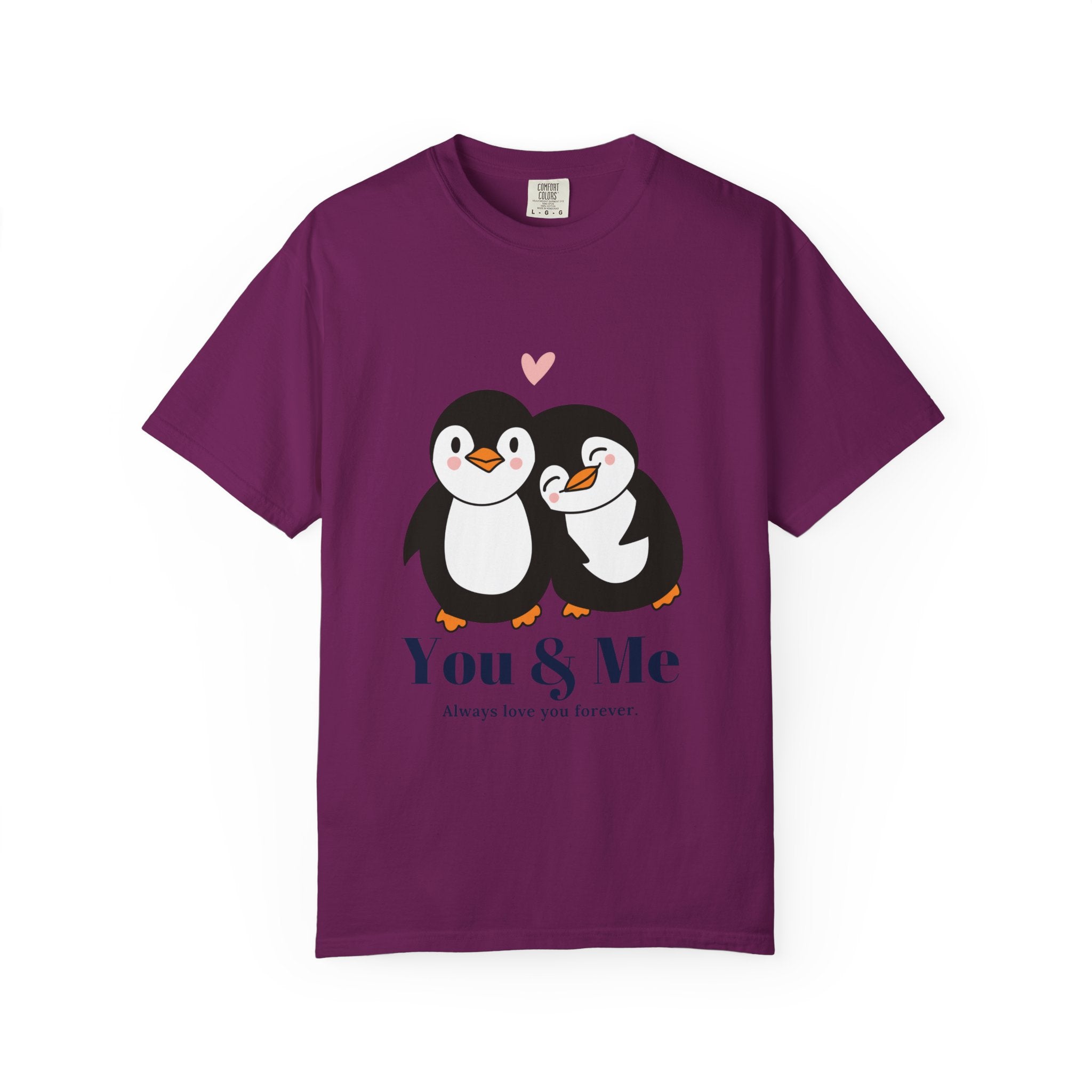 Cute Penguin Love T-Shirt, Unisex Couples Gift, Valentine's Day T-Shirt, Love You Forever Shirt, Matching Couple Outfits