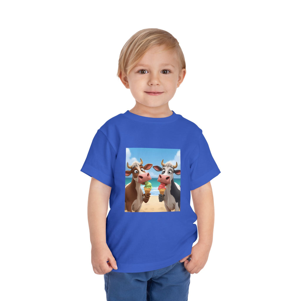 Beachy Cow Toddler Short Sleeve Tee