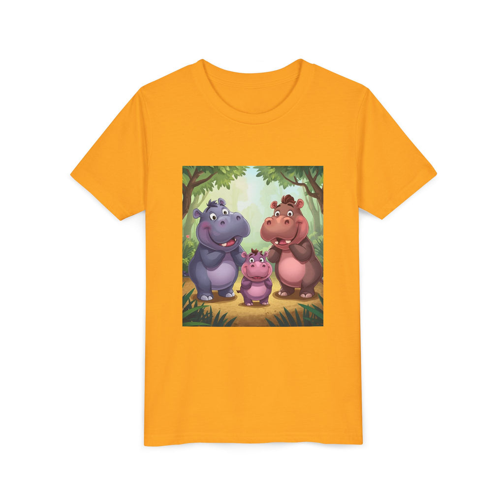 Hippo Cute Youth Short Sleeve Tee