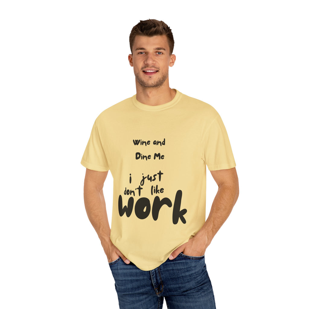 Wine & Dine Unisex T-Shirt: Casual Humor Tee for Parties, Gifts, or Everyday Wear – Fun Statement Shirt