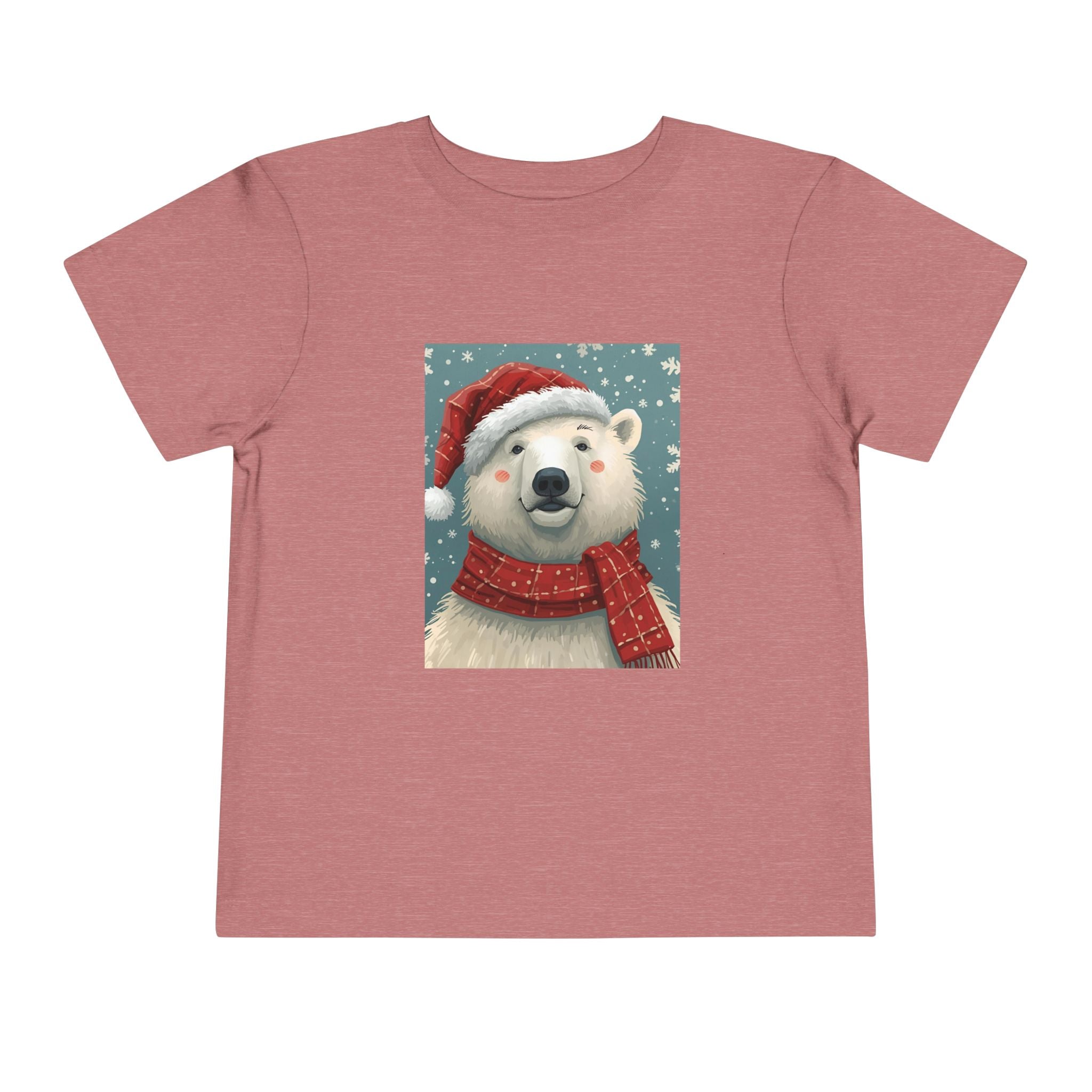Adorable Holiday Polar Bear Toddler Tee, Christmas Gift, Cute Winter Shirt, Kids Fashion, Seasonal Apparel