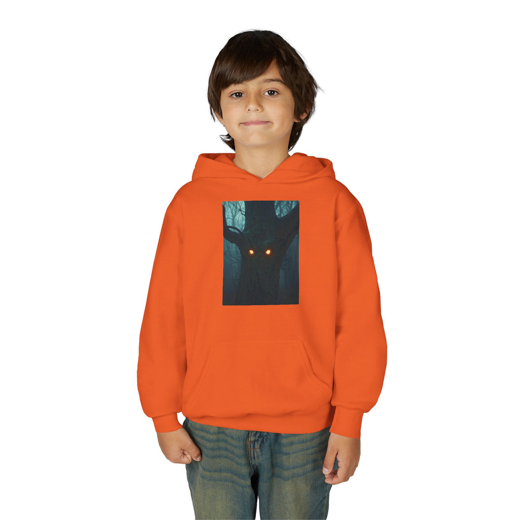 Spooky Forest Hoodie for Teens, Youth Sweatshirt for Halloween, Cozy Fall Layer, Gift for Nature Lovers, Scary Movie Night