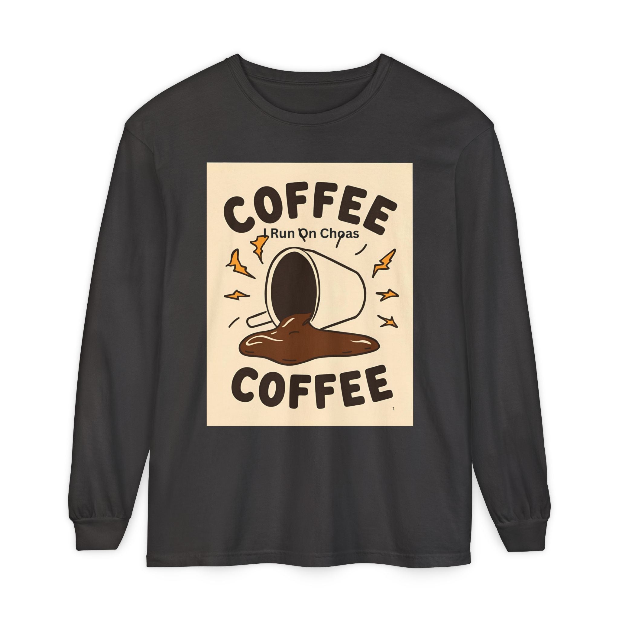 Coffee Coffee Unisex Garment-dyed Long Sleeve T-Shirt
