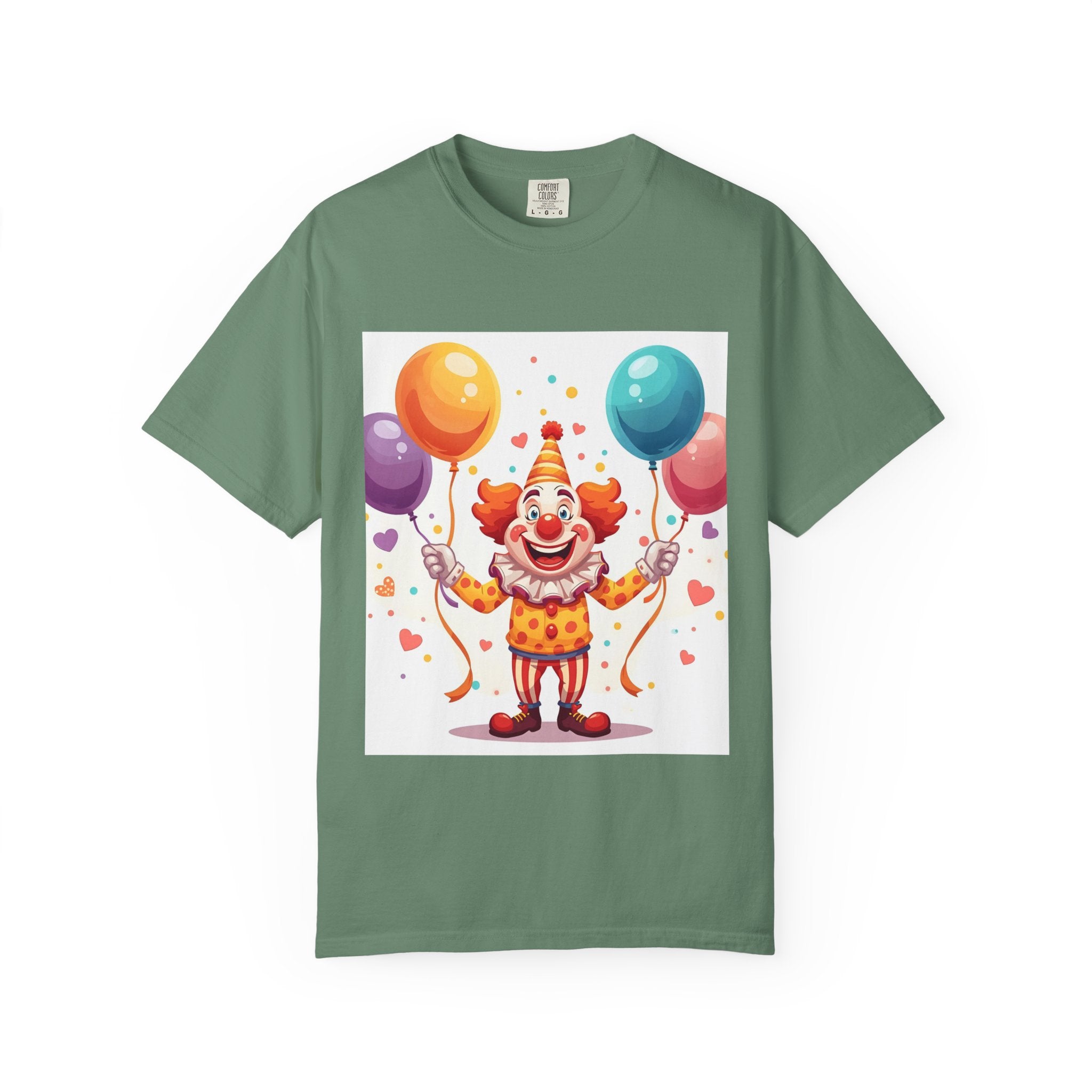 Colorful Clown Balloon T-Shirt, Fun Graphic Tee, Unisex party shirt, Circus themed apparel, Birthday gift for kids