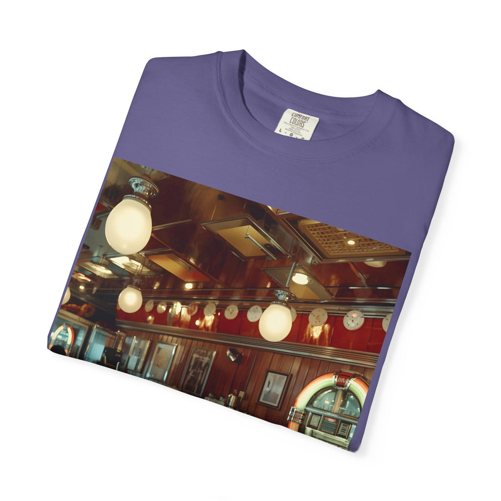 Cozy Cafe Vibe T-Shirt | Unisex Garment-Dyed Tee for Casual Outings, Vintage Style, Ice Cream Lovers, Retro Aesthetic, Everyday Wear