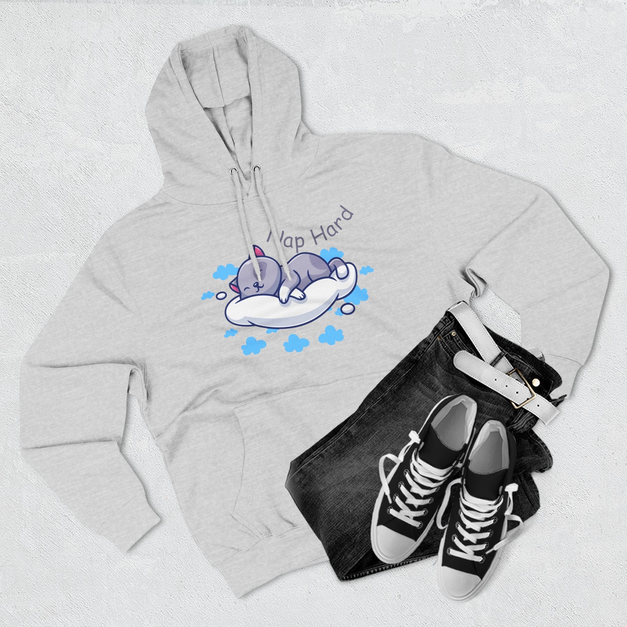 Cozy Cat Nap Hoodie - Perfect for Pet Lovers, Chill Days, Cozy Nights, Birthday Gift, Cat Pajama