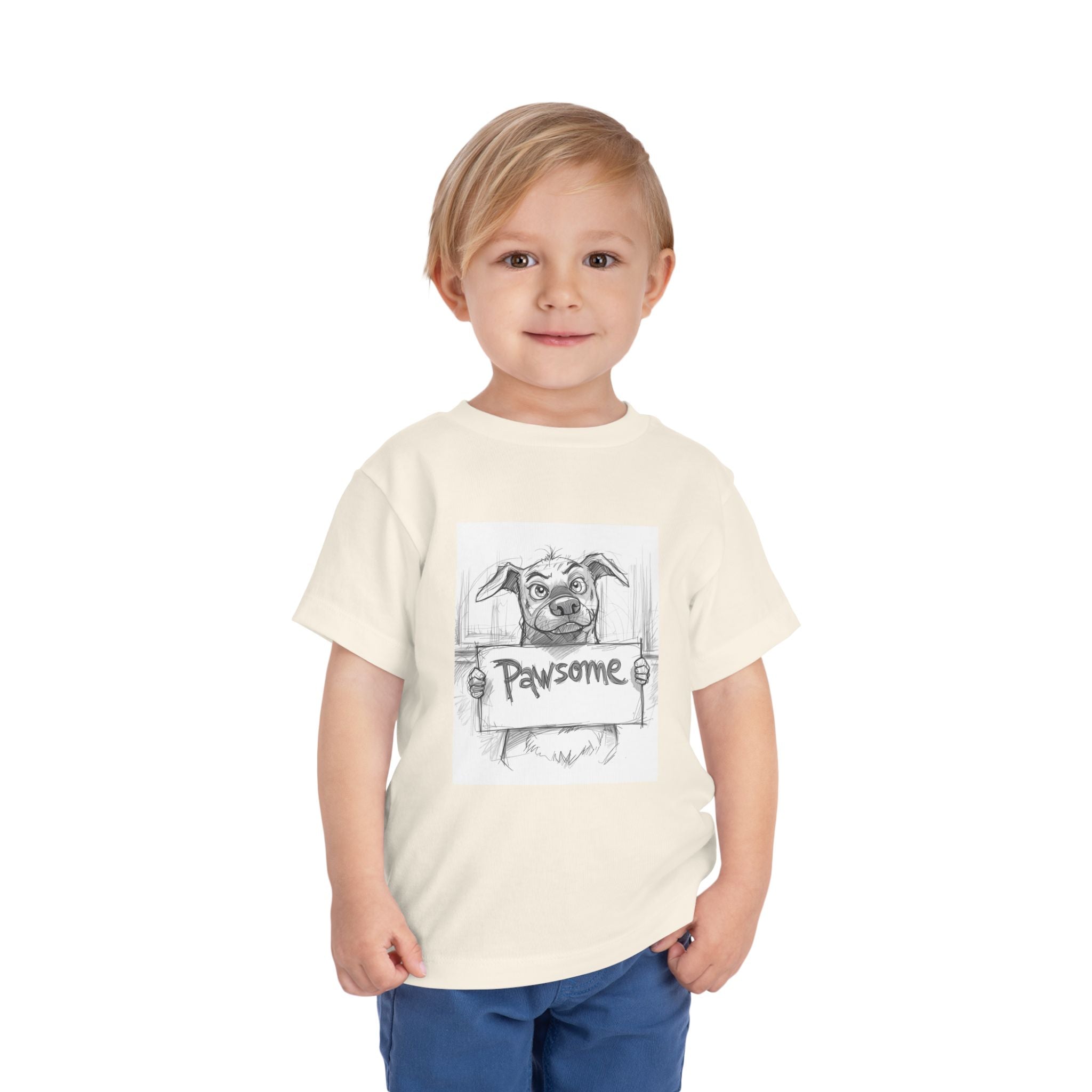 Pawsome Toddler Tee, Cute Dog Shirt for Kids, Pet Lover Gift, Playful Toddler Outfit, Birthday Gift, Animal Lover Apparel
