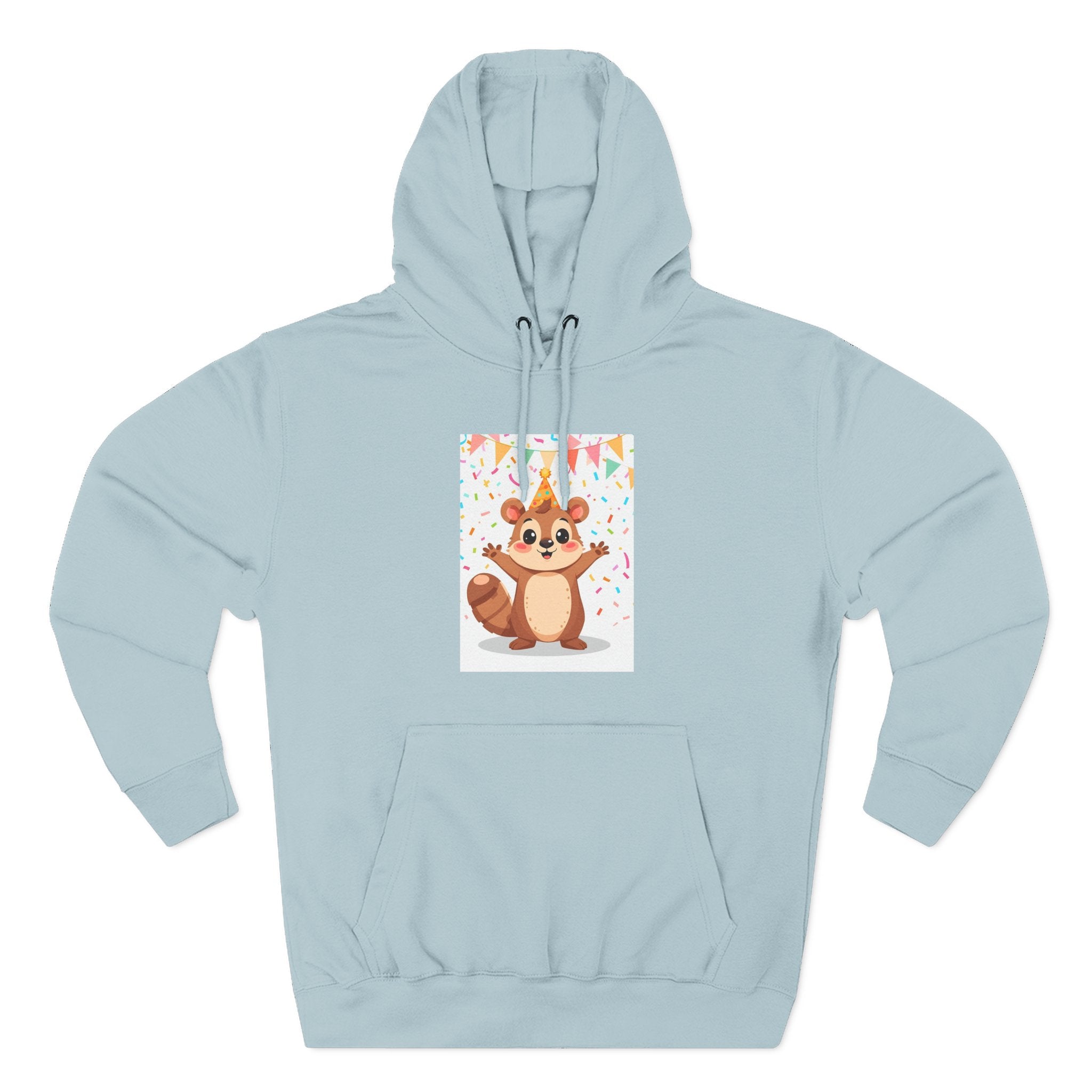 Party Animal With Squirl Three-Panel Fleece Hoodie