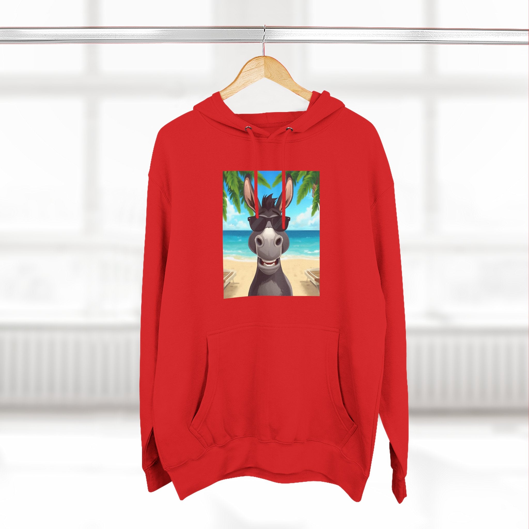 Donkey Beach Vibe Three-Panel Fleece Hoodie