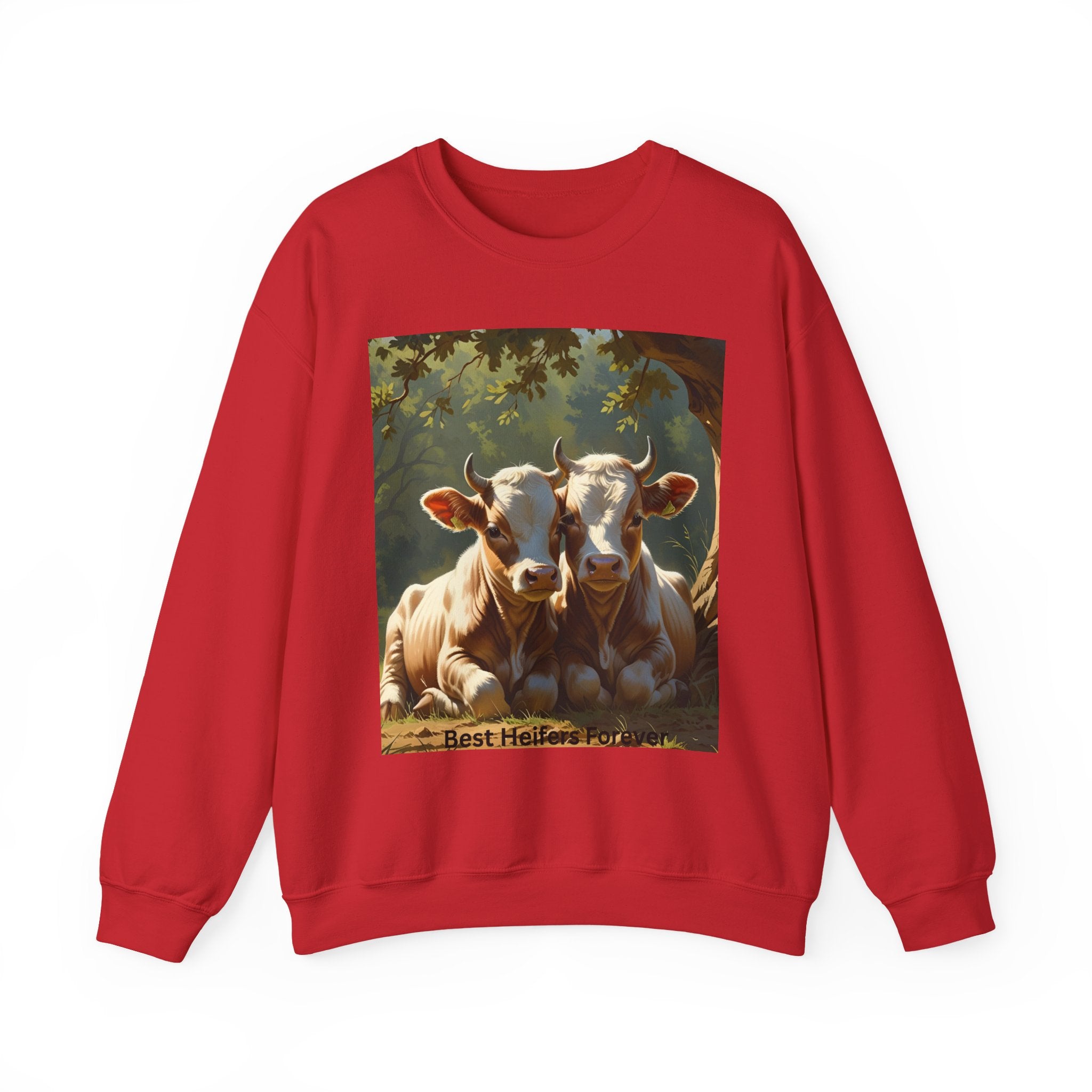Cozy Cow Crewneck Sweatshirt, Unisex Pullover, Animal Lover Gift, Farmhouse Decor, Best Friends, Cute Sweatshirt