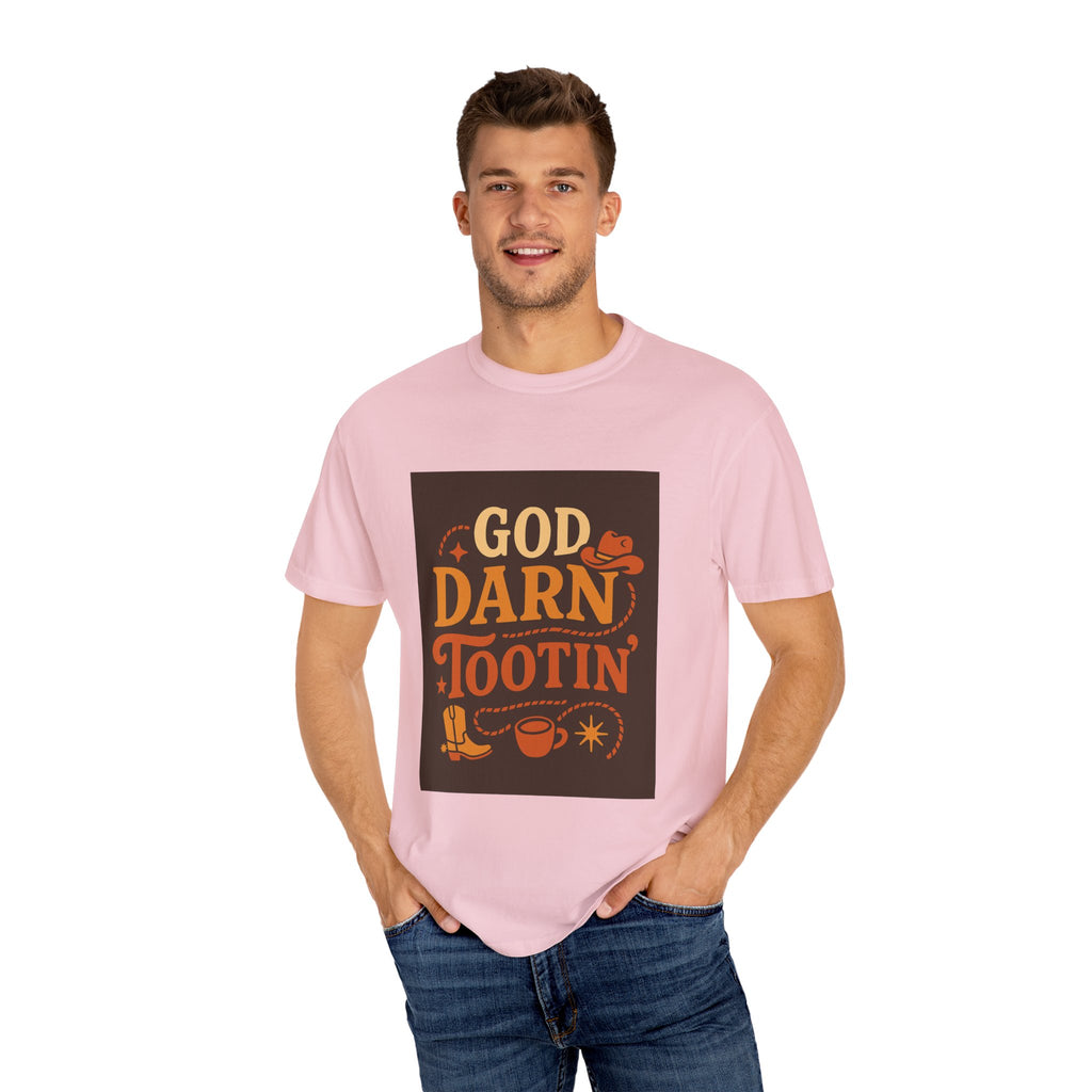 Vintage-Inspired Unisex T-Shirt with 'God Darn Tootin' Graphic - Perfect for Cowpoke Gatherings, Western Themed Events, Gift