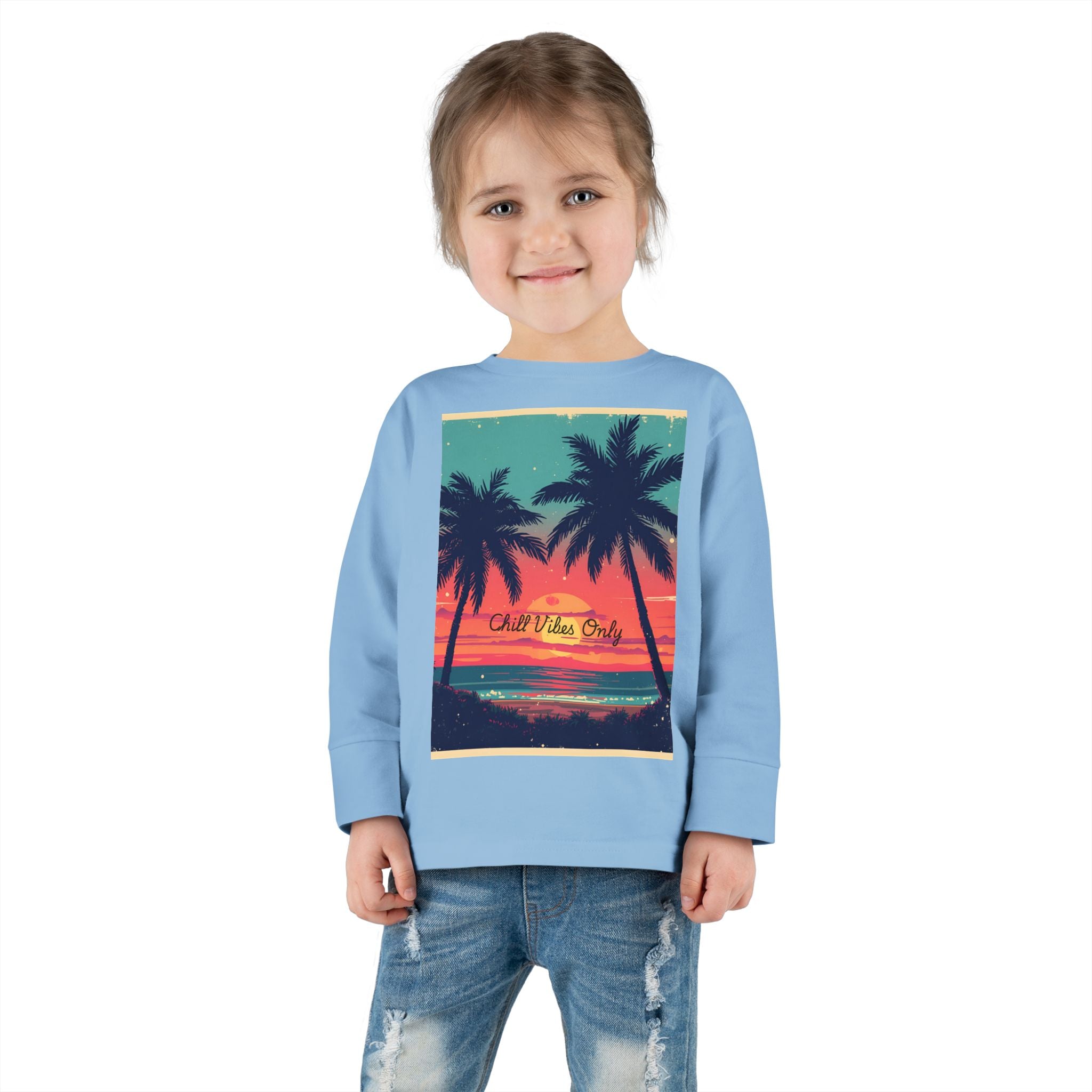 Tropical Sunset Toddler Long Sleeve Tee