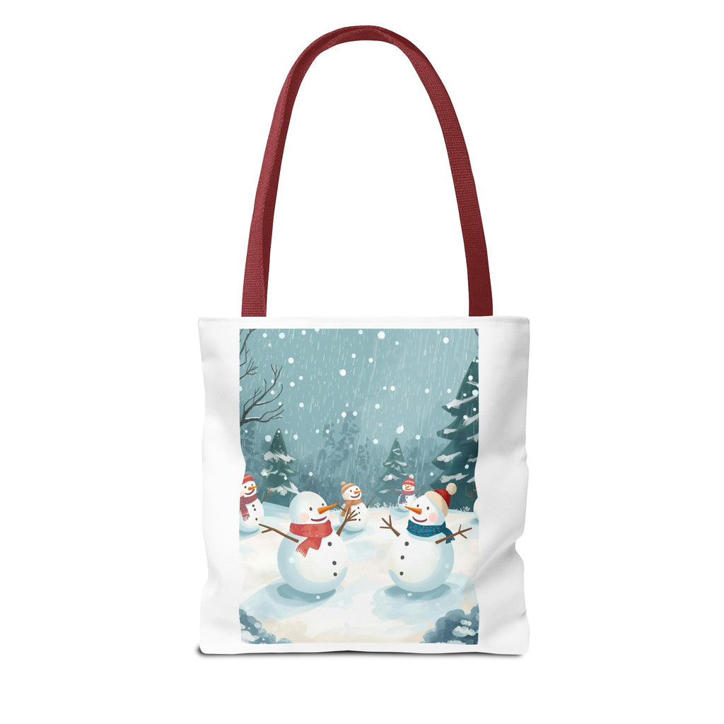 Christmas Winter Wonderland Tote Bag, Snowman Design, Holiday Shopping Bag, Christmas Gift, Reusable Eco Bag, Festive Accessory