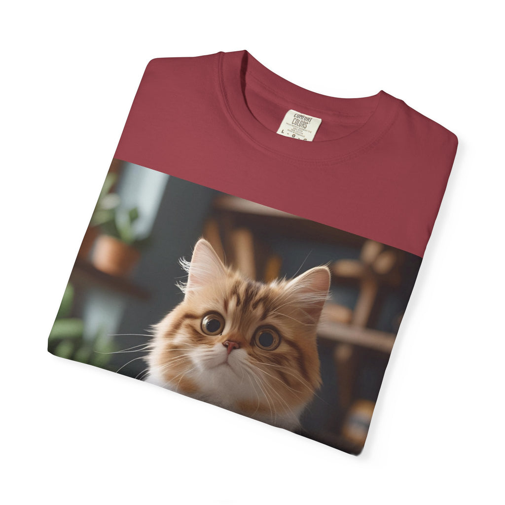 Adorable Cat Graphic T-shirt for Animal Lovers, Cute Pet Tee, Gift for Cat Owners, Casual Wear, Unisex Apparel