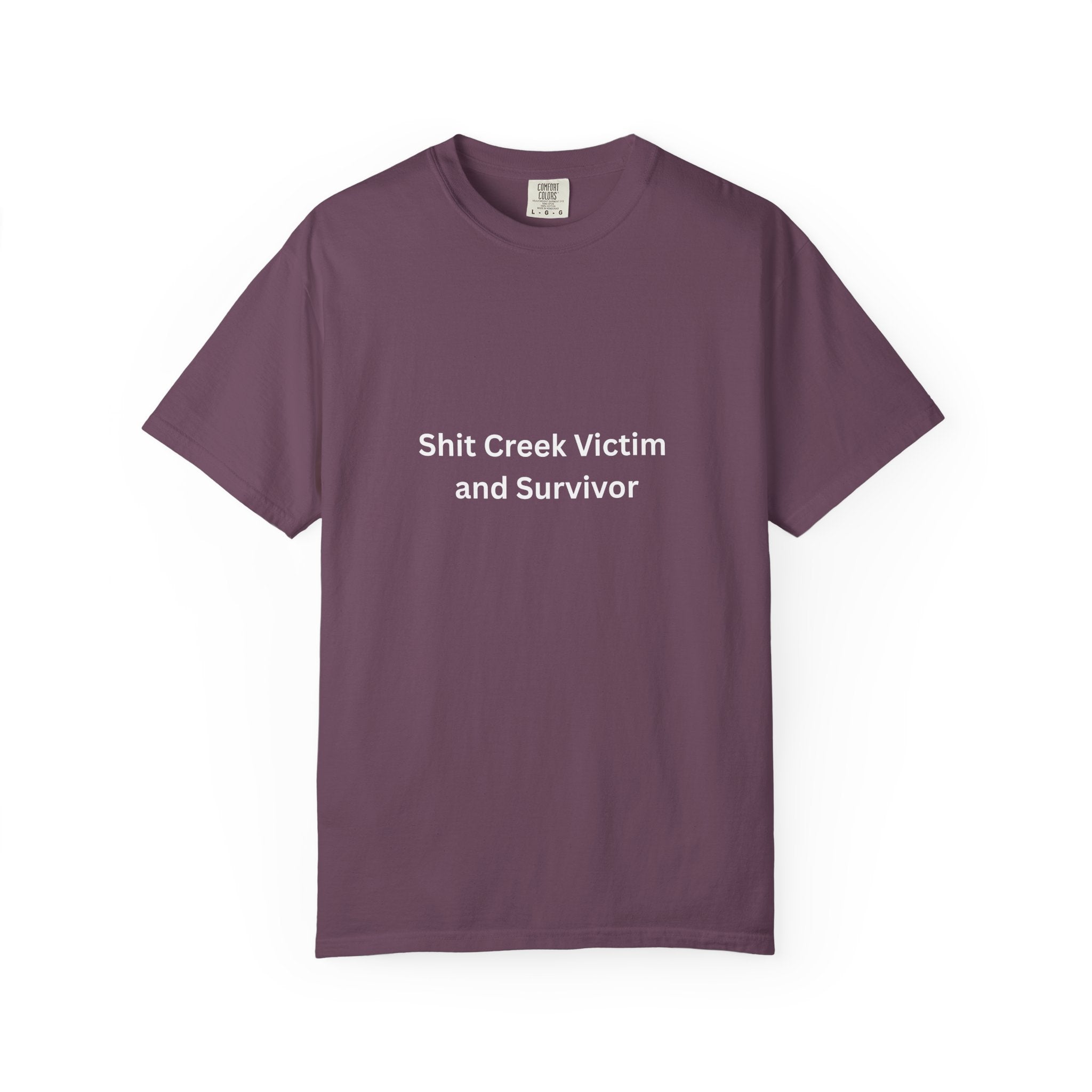 Shit Creek Survivor Garment-Dyed Unisex T-shirt in Vintage Colors | Relaxed Fit | Perfect for Casual Wear, Gifts, Everyday Use, Summer Outfits