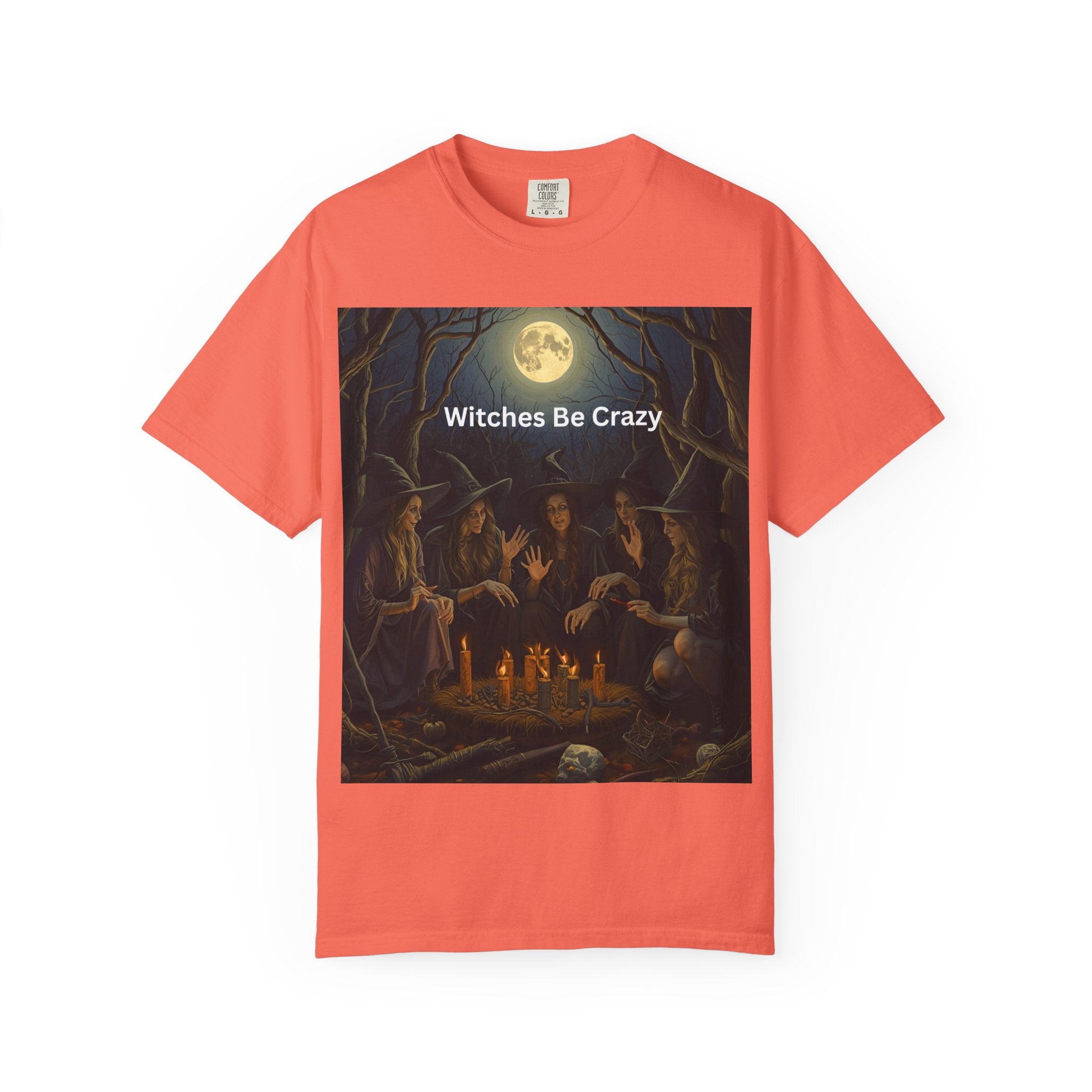 Spooky Halloween Witches Be Crazy T-Shirt, Unisex Witch T-shirt, Spooky Halloween Tee, Casual Graphic Shirt, Perfect for Witches, Gift for Witch Friends