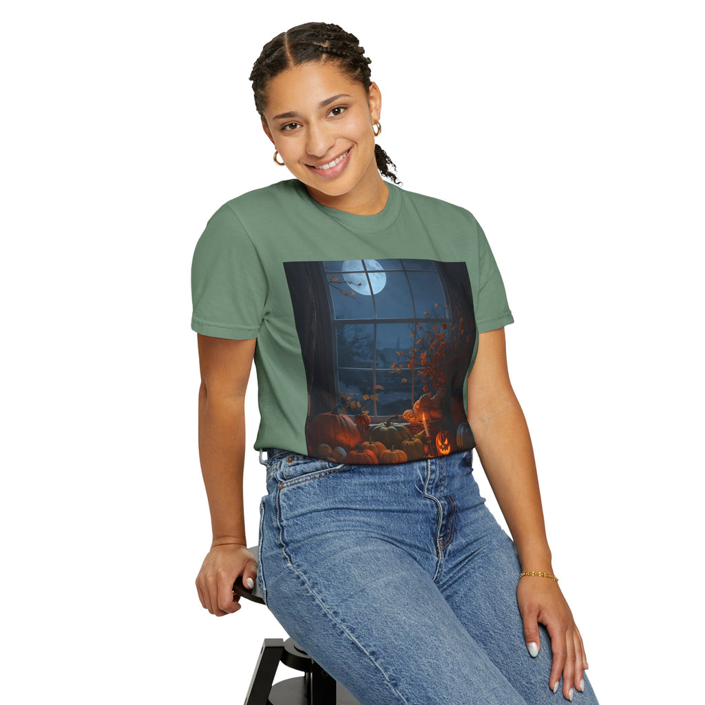 Spooky Autumn Pumpkin Vibes Halloween T-Shirt, Casual Fall Tee, Unisex Graphic Shirt, Pumpkin Lover Gift, Cozy Seasonal Apparel