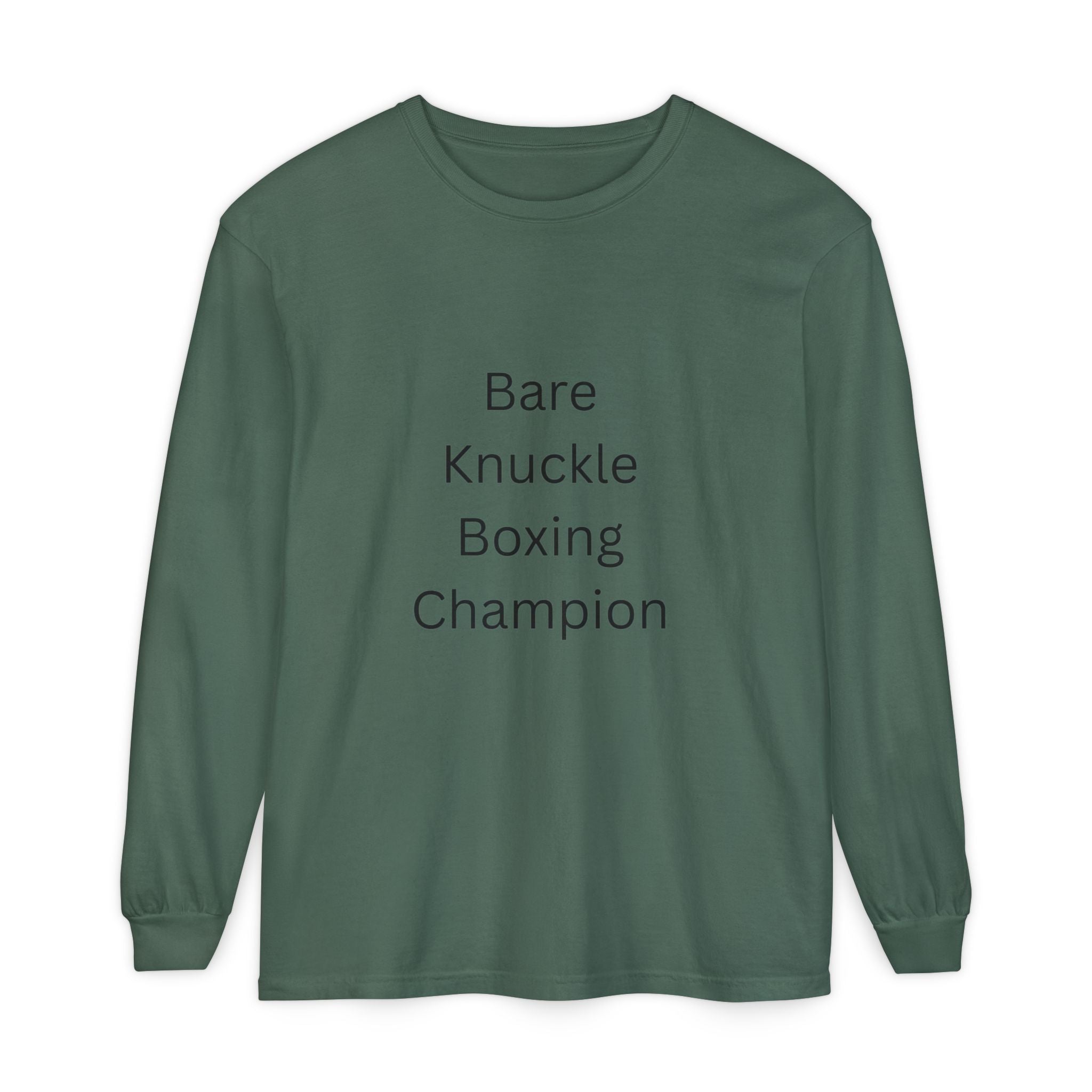 Bare Knuckle Boxing Champion Unisex Garment-dyed Long Sleeve T-Shirt