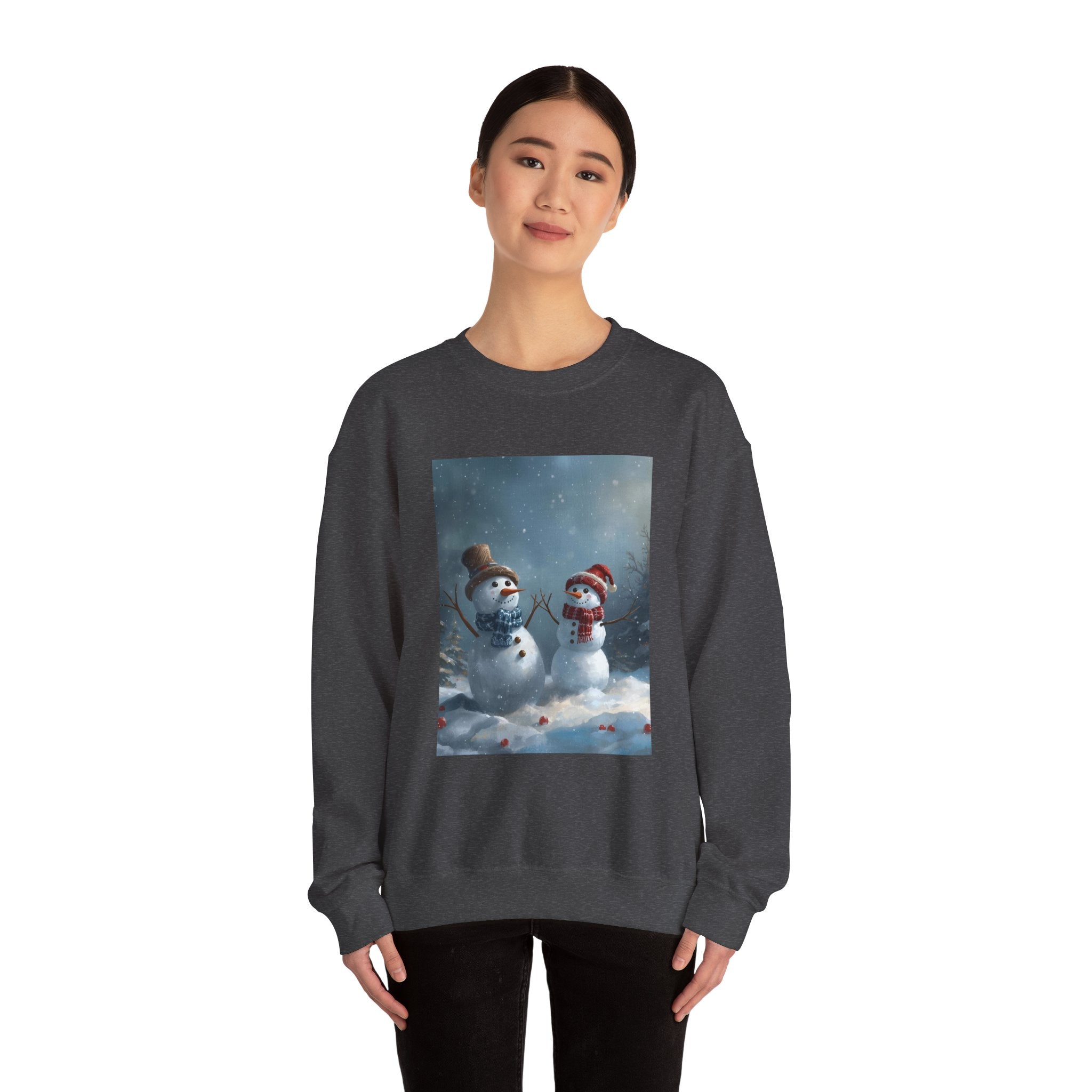 Christmas Snowman Winter Wonderland Sweatshirt - Cozy Crewneck with Snowman Design, Holiday Gift, Christmas Apparel, Winter Fashion, Seasonal Comfort