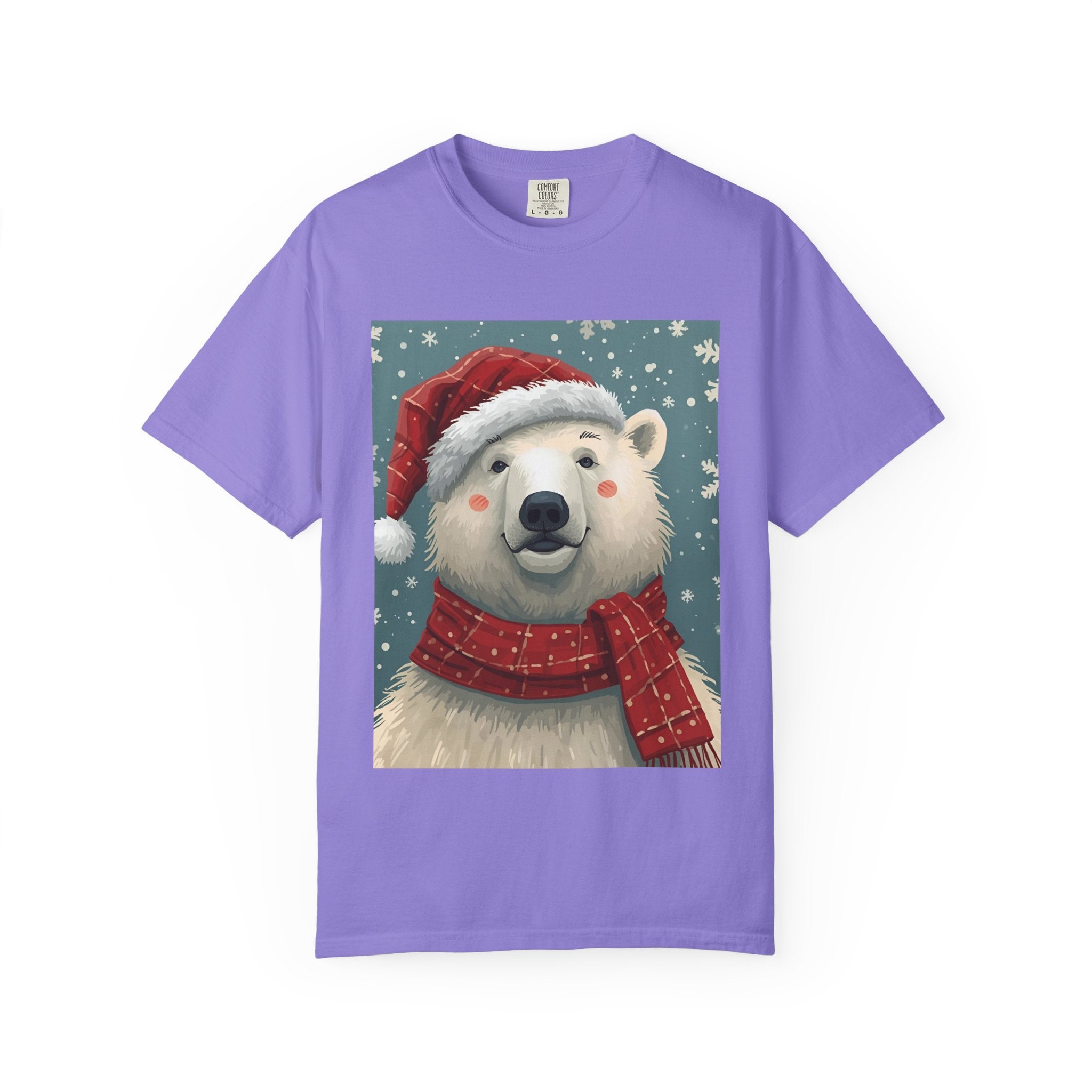 Cozy Christmas Polar Bear T-Shirt, Christmas Tee, Winter Apparel, Holiday Shirt, Gift Idea, Unisex Graphic Tee
