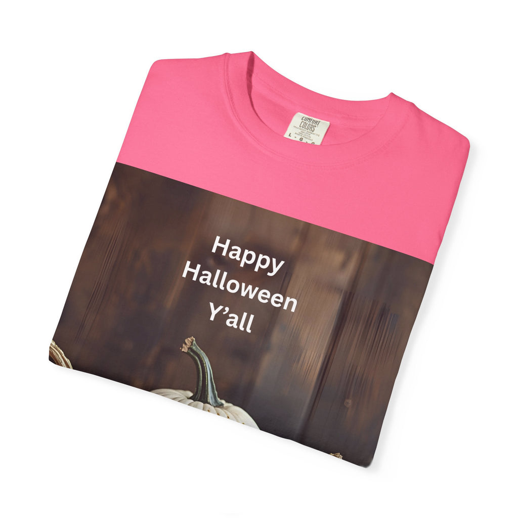 Happy Halloween Unisex T-Shirt, Casual Fall Tee, Halloween Gift, Pumpkin Shirt, Autumn Apparel, Holiday Style