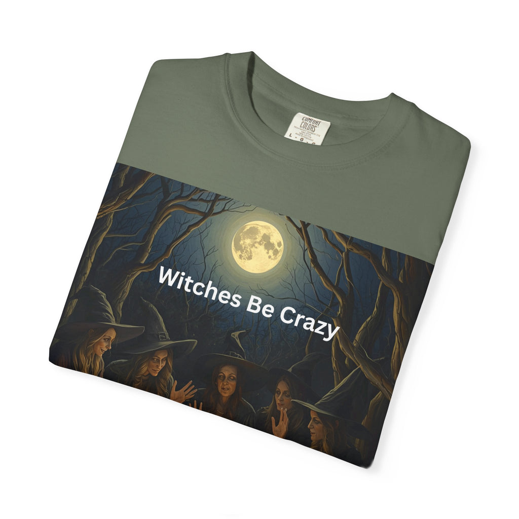 Spooky Halloween Witches Be Crazy T-Shirt, Unisex Witch T-shirt, Spooky Halloween Tee, Casual Graphic Shirt, Perfect for Witches, Gift for Witch Friends