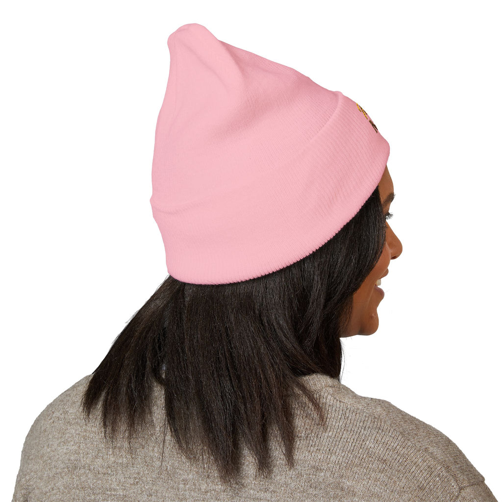 Mama Mode Embroidered Cuffed Beanie — Cozy Mom Hat, New Mom Gift