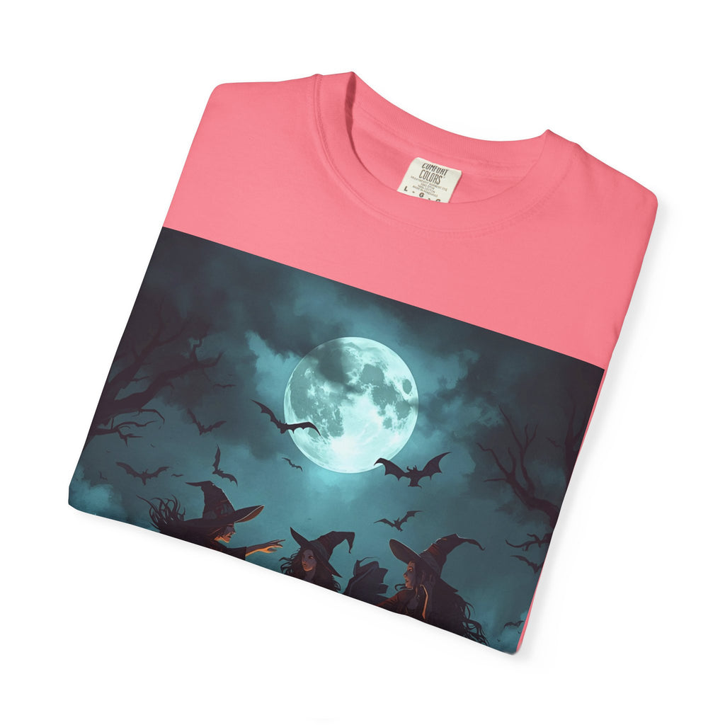 Spooky Halloween Full Moon T-Shirt - Spooky Halloween Top for Fall Celebrations, Casual Wear, Gift for Witches, Unisex Tee, Festive Graphic Shirt