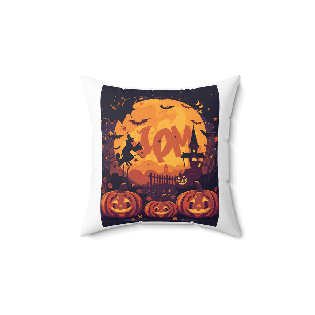 Halloween Joy Decorative Pillow, Spooky Fall Throw Cushion, Autumn Home Decor, Pumpkin Harvest Accent Pillow, Witchy Seasonal Decor