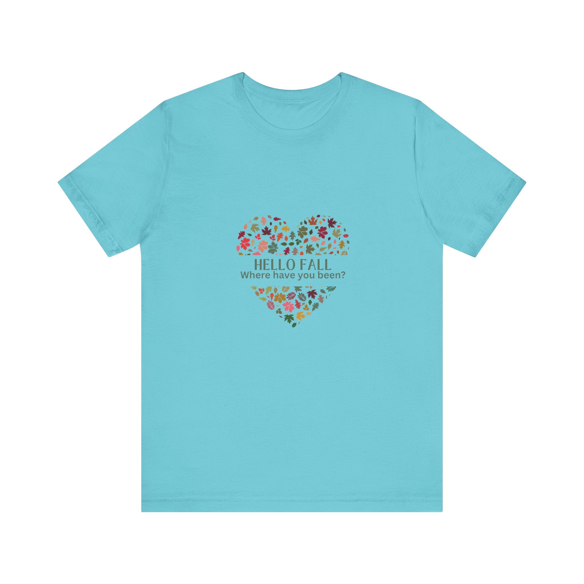 Fall Floral Short Sleeve Tee, Perfect for Autumn, Hello Fall T-Shirt, Seasonal Apparel, Nature Lover Gift, Cozy Autumn Wear