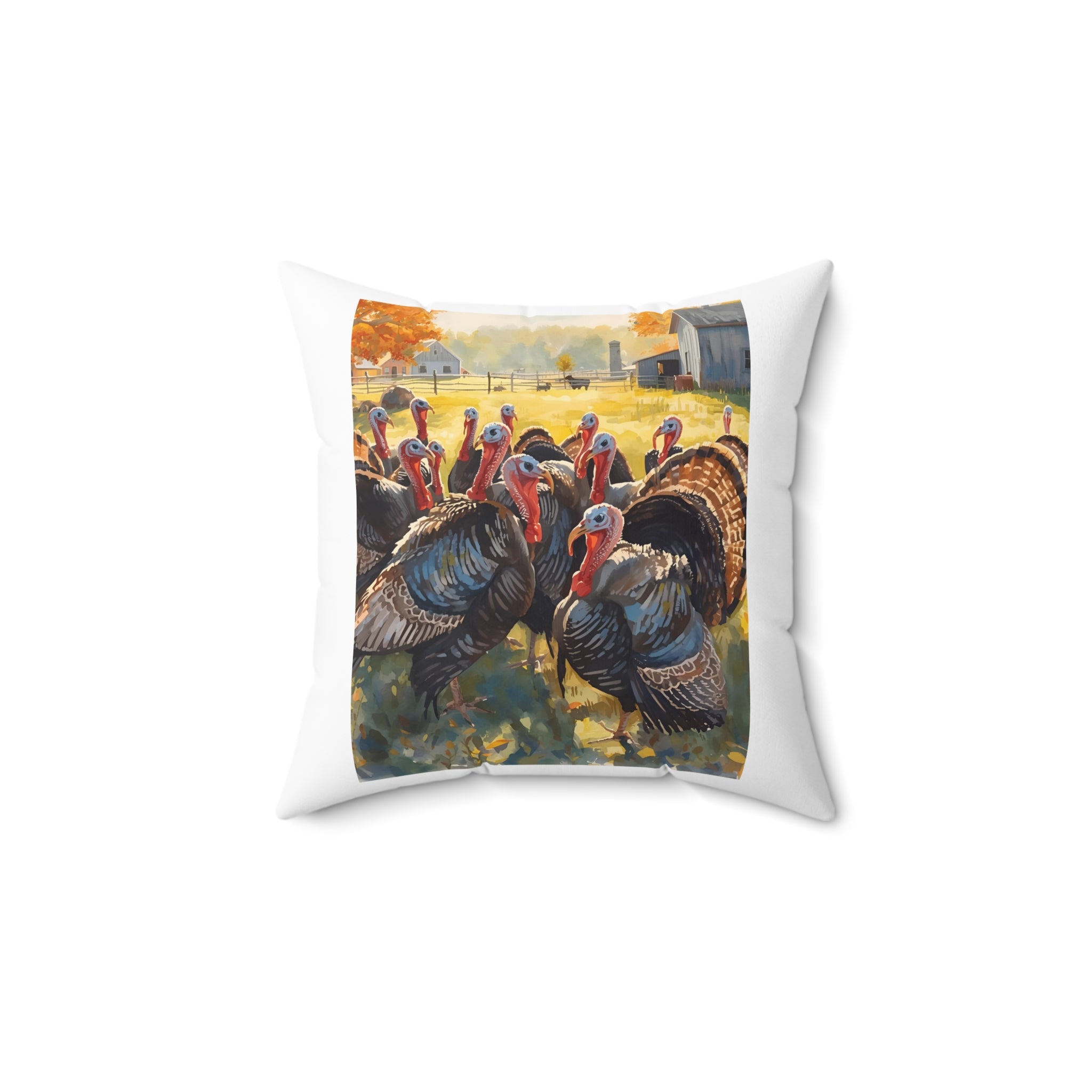Thanksgiving Turkey Decorative Pillow, Cozy Home Decor, Fall Accent Pillows, Harvest Decoration, Holiday Gifts