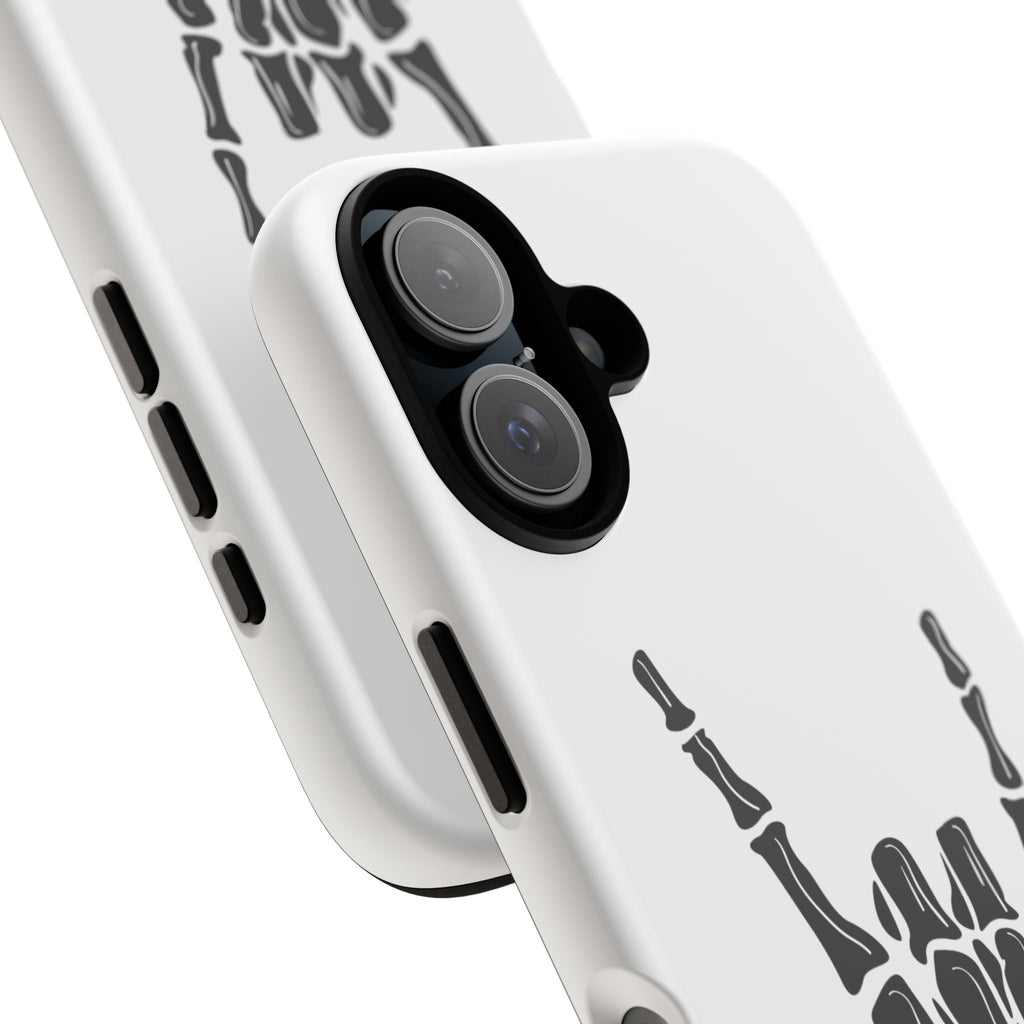 Rock On Skeleton Phone Case, Edgy Phone Cover, Tough Cases for Music Lovers, Halloween Accessories, Gifts for Him