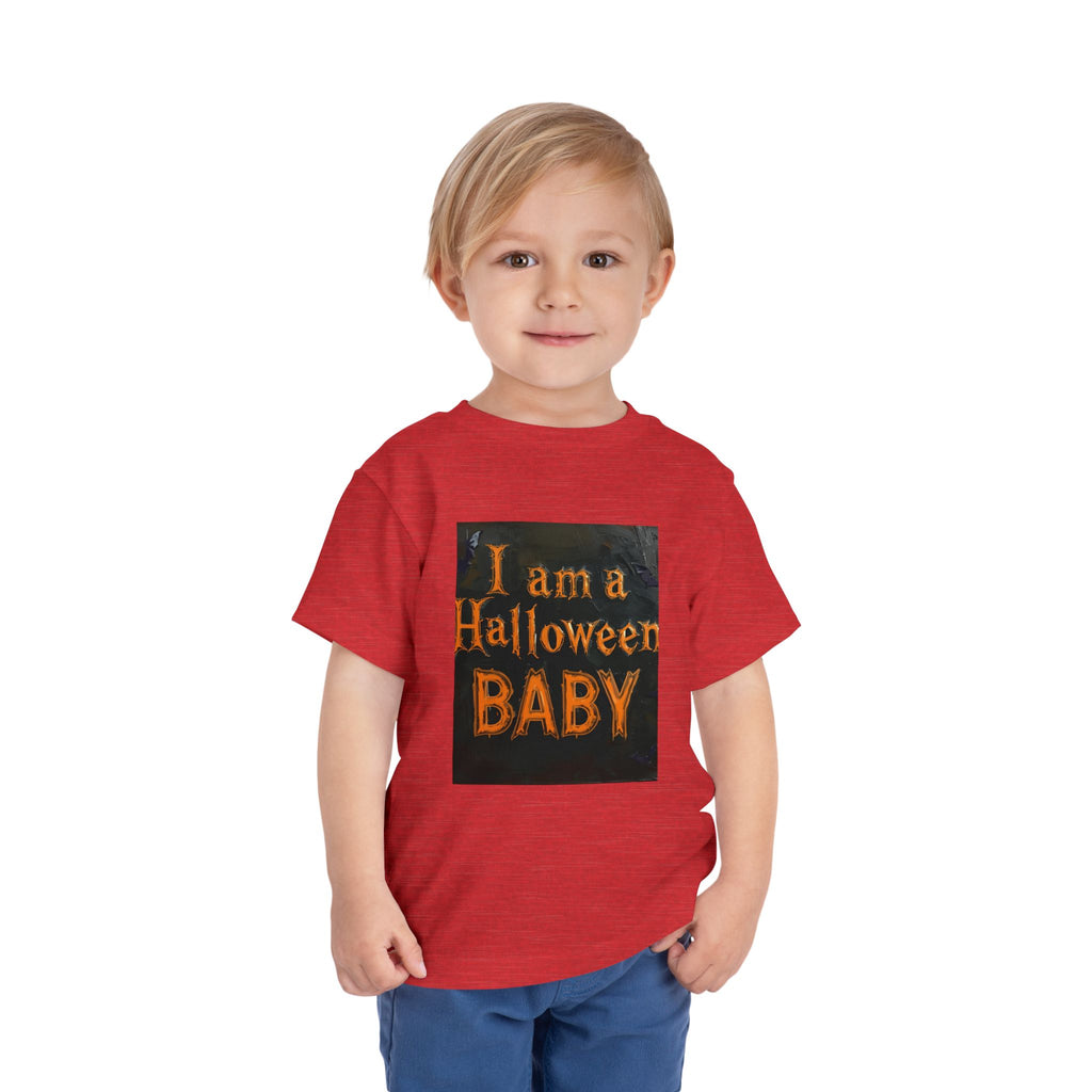 I Am A Halloween Baby Toddler Short Sleeve Tee
