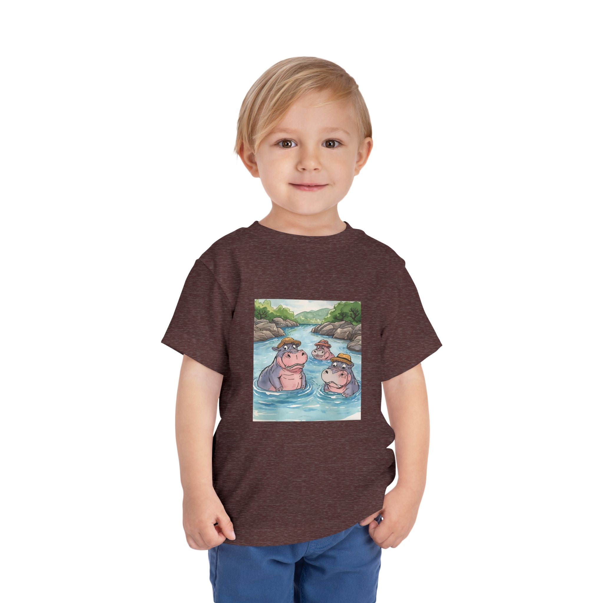 Hippo Cute Toddler Short Sleeve Tee