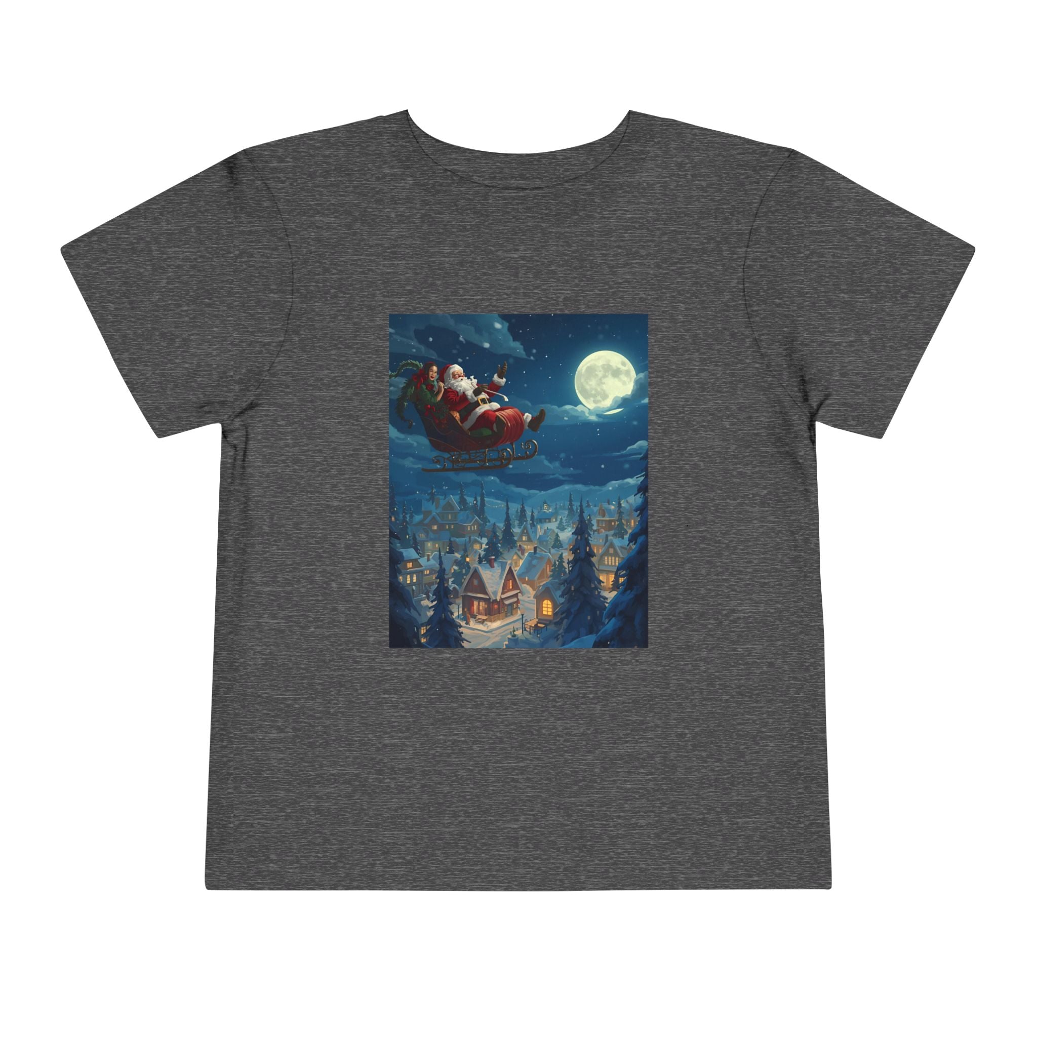 Christmas Santa Sleigh Toddler Short Sleeve Tee