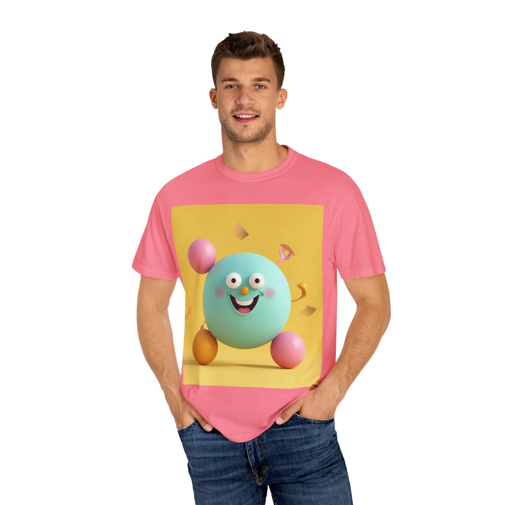 Playful Colorful Cartoon T-Shirt, Fun Graphic Tee, Summer Casual Wear, Gift for Kids and Adults, Birthday Party Outfit, Unique Design