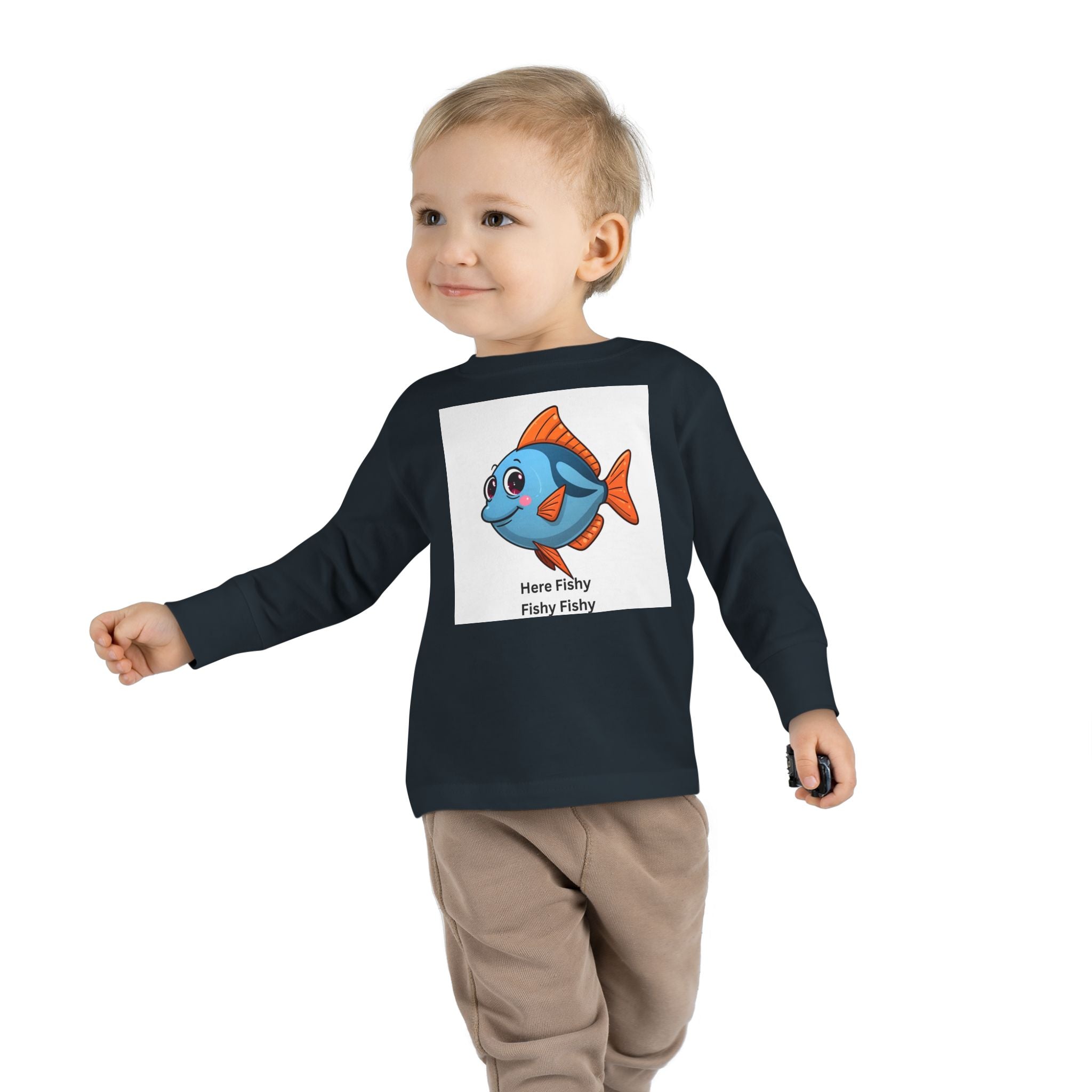Here Fishy Fishy Fishy Toddler Long Sleeve Tee