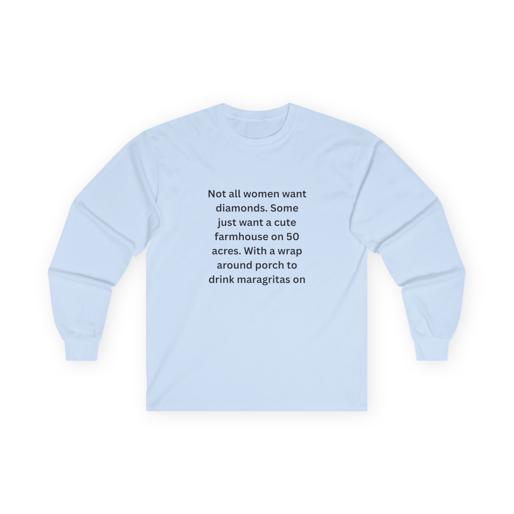 Farmhouse Dreams Long Sleeve Tee - Cute Gift for Women, Relaxed Fit Shirt, Cozy Casual Wear, Farm Life Inspiration, Gift for Her