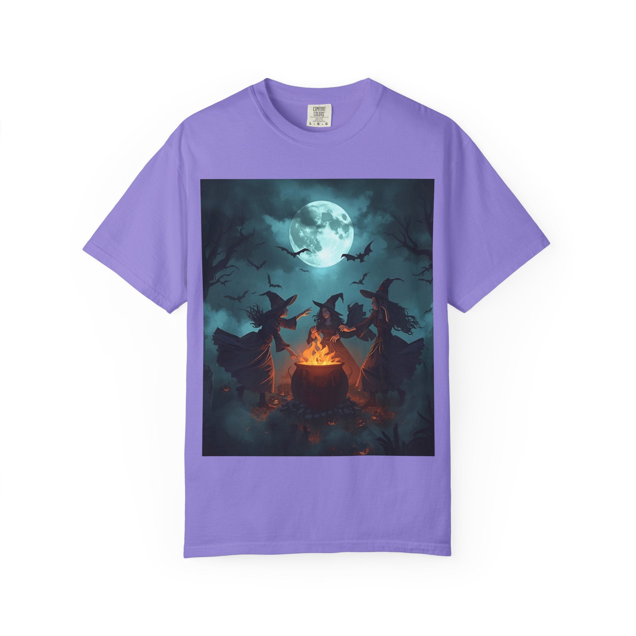 Spooky Halloween Full Moon T-Shirt - Spooky Halloween Top for Fall Celebrations, Casual Wear, Gift for Witches, Unisex Tee, Festive Graphic Shirt