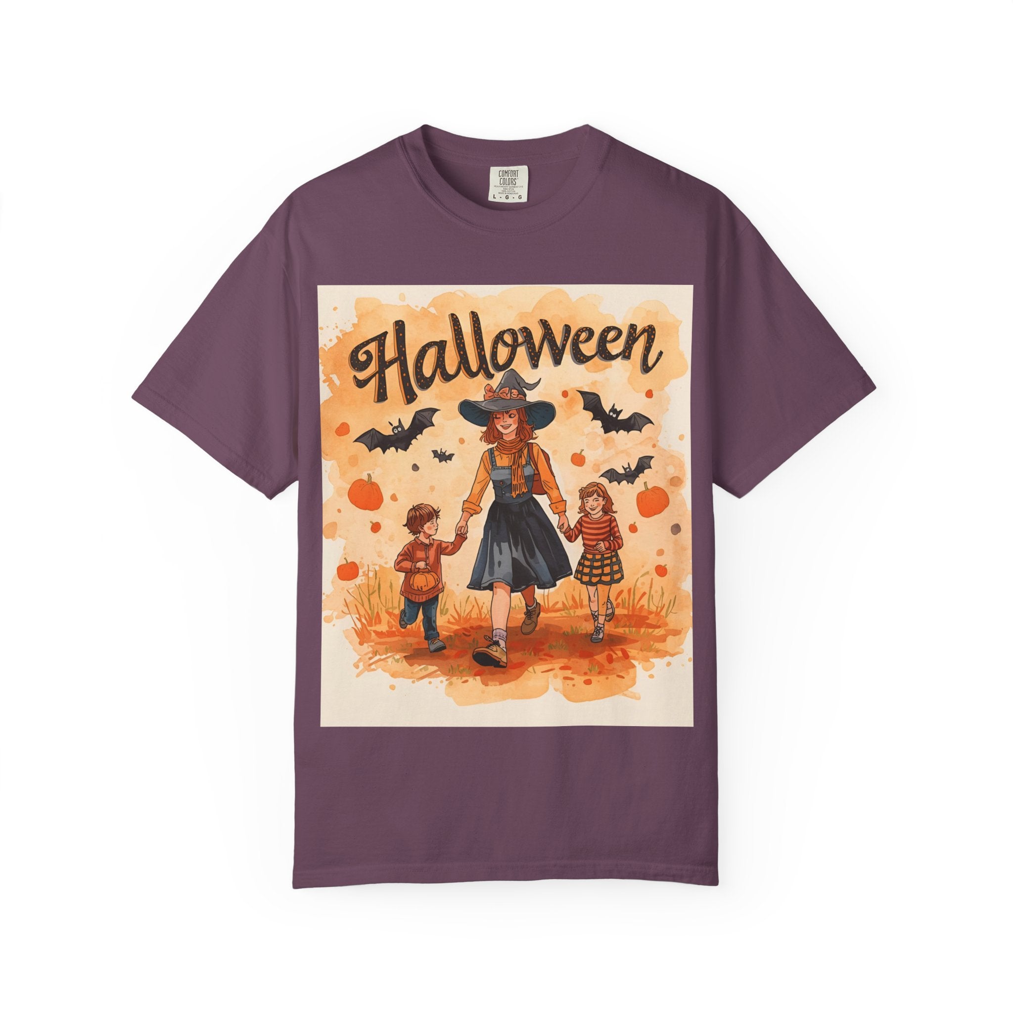 Halloween Themed Mom And Children Unisex T-shirt, Spooky Family Shirt, Fall Apparel, Halloween Costume Tee, Handcrafted Halloween Gift