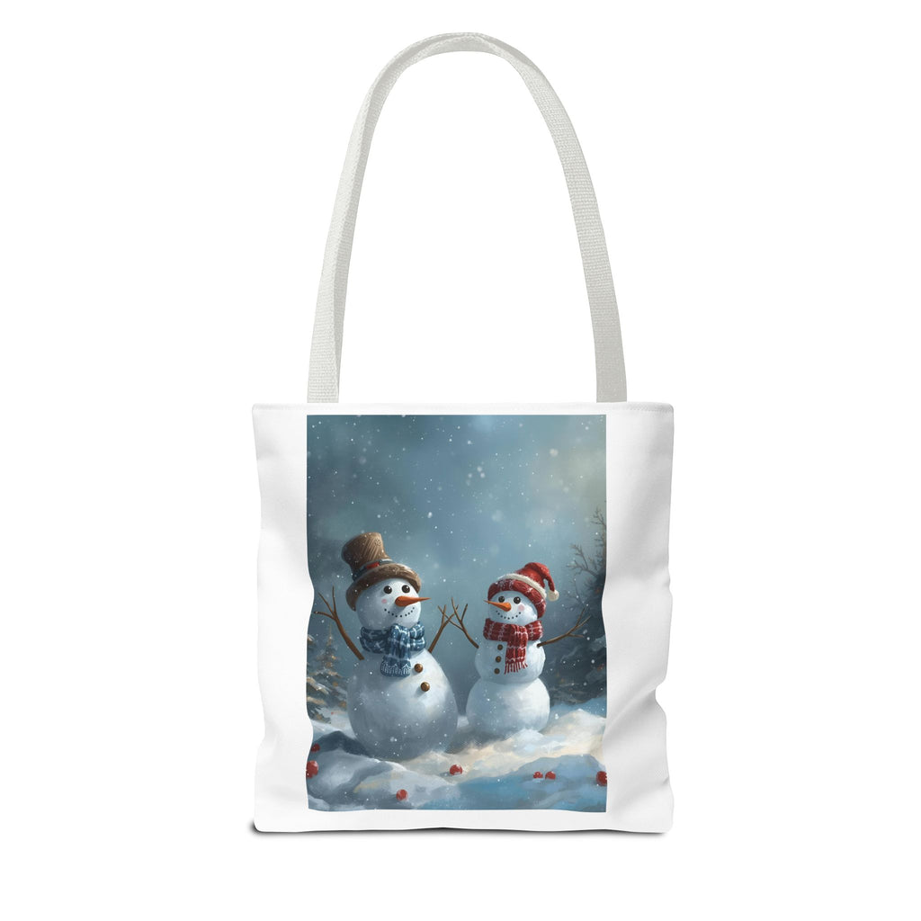 Christmas Snowman Holiday Tote Bag, Festive Bag for Christmas, Winter Shopping, Gift for Her, Reusable Eco-Friendly, Merry Holidays