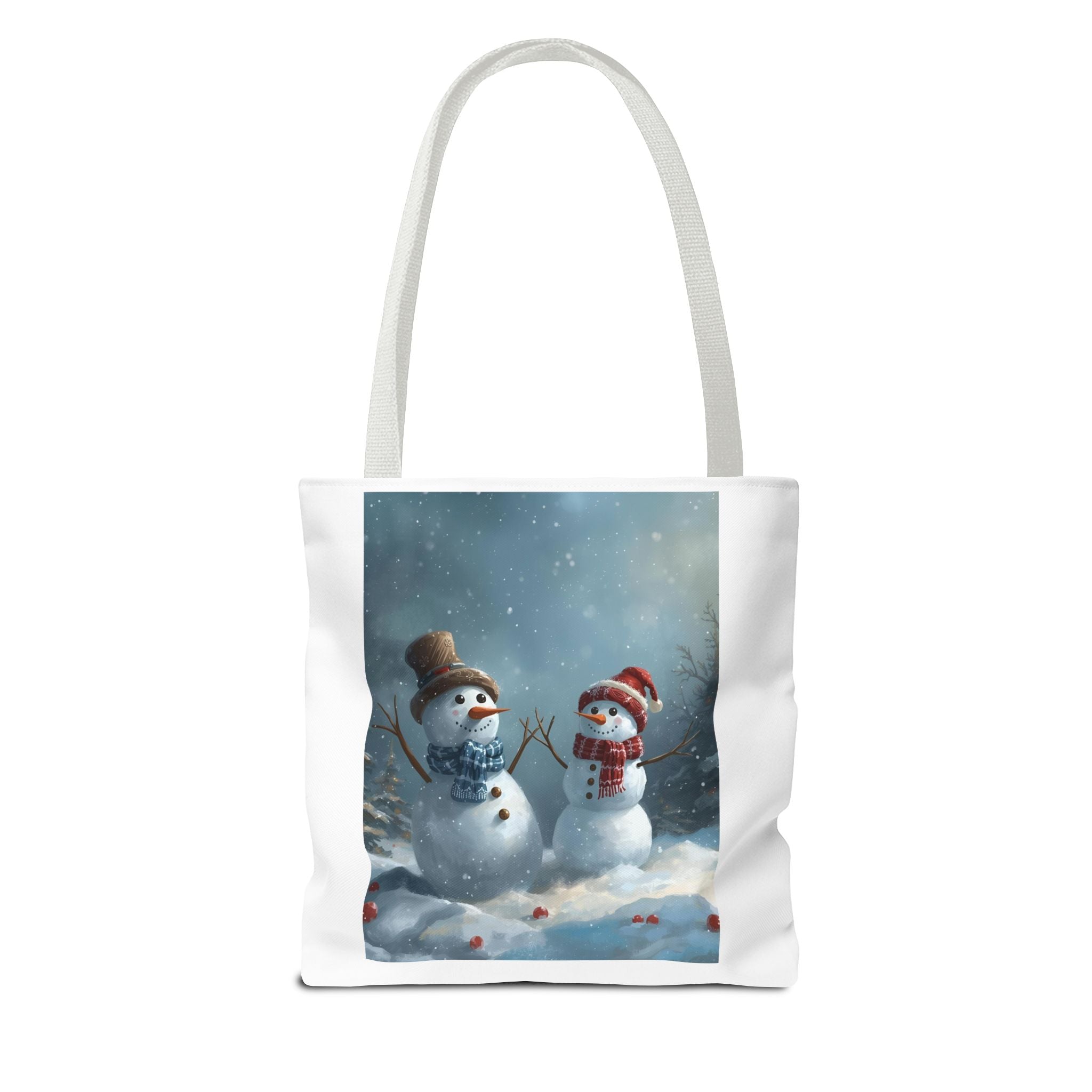 Christmas Snowman Holiday Tote Bag, Festive Bag for Christmas, Winter Shopping, Gift for Her, Reusable Eco-Friendly, Merry Holidays