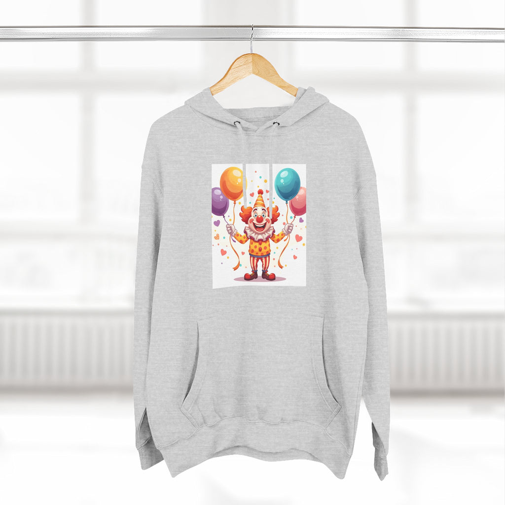 Clown Funny Three-Panel Fleece Hoodie