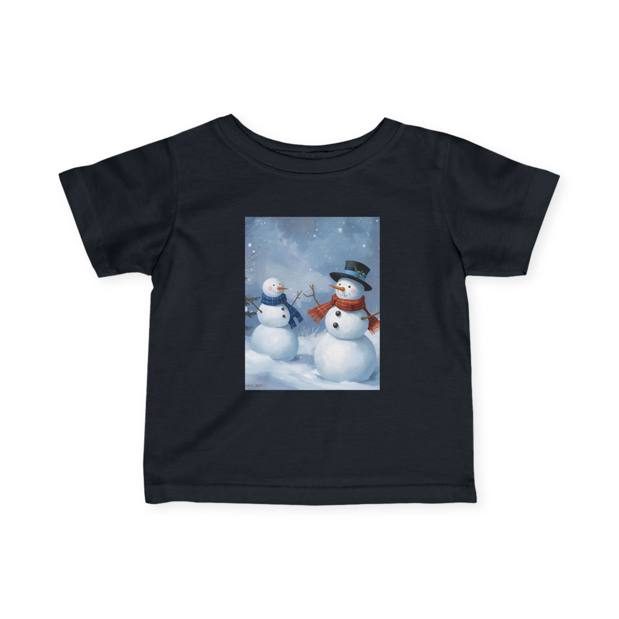 Christmas Snowman Family Infant Fine Jersey Tee